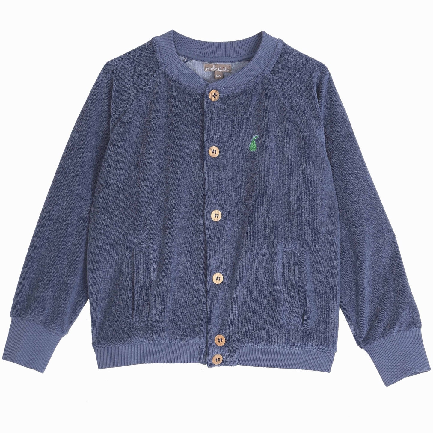 Veste éponge indigo