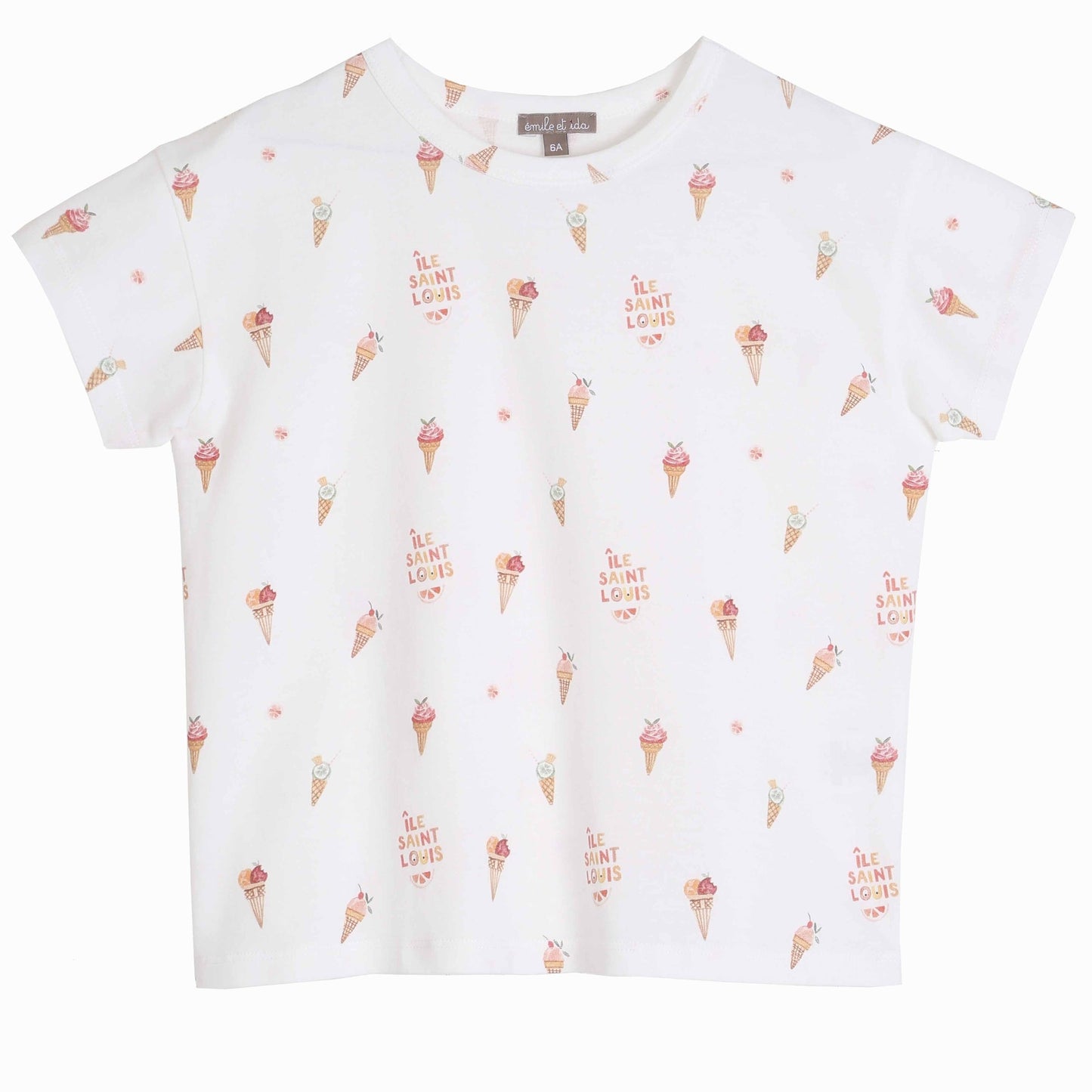 Tee shirt imprimé écru