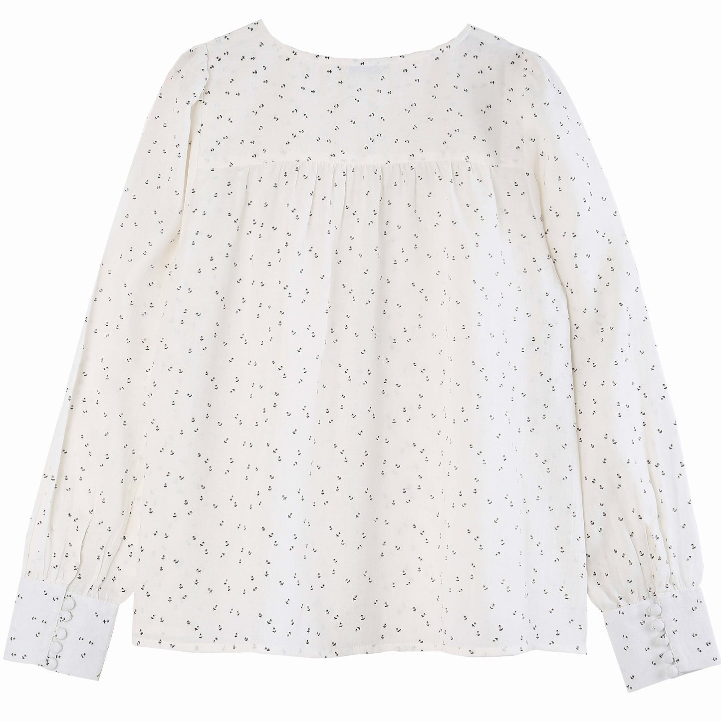 Blouse écru fleurettes
