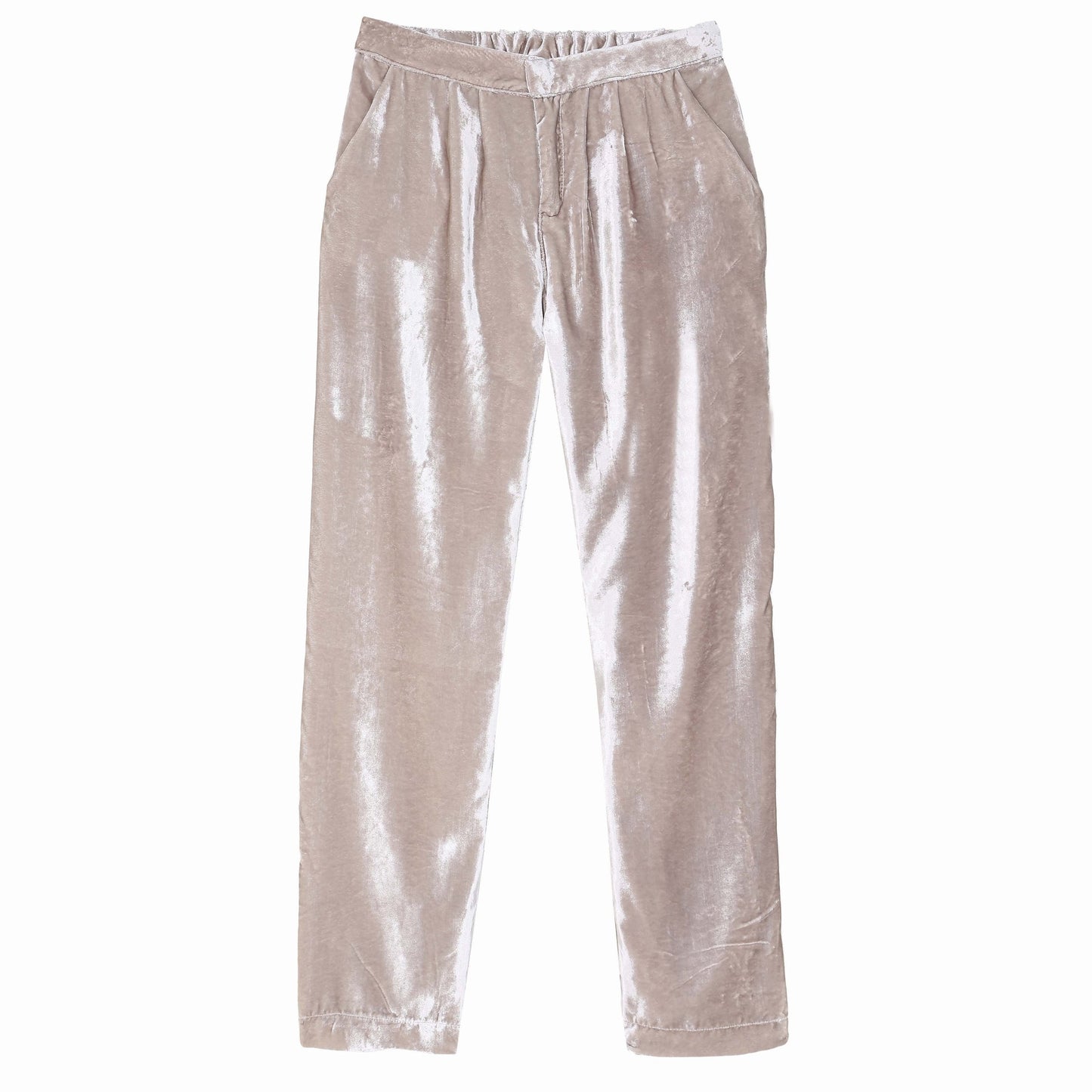 Pantalon velours irisé mastic