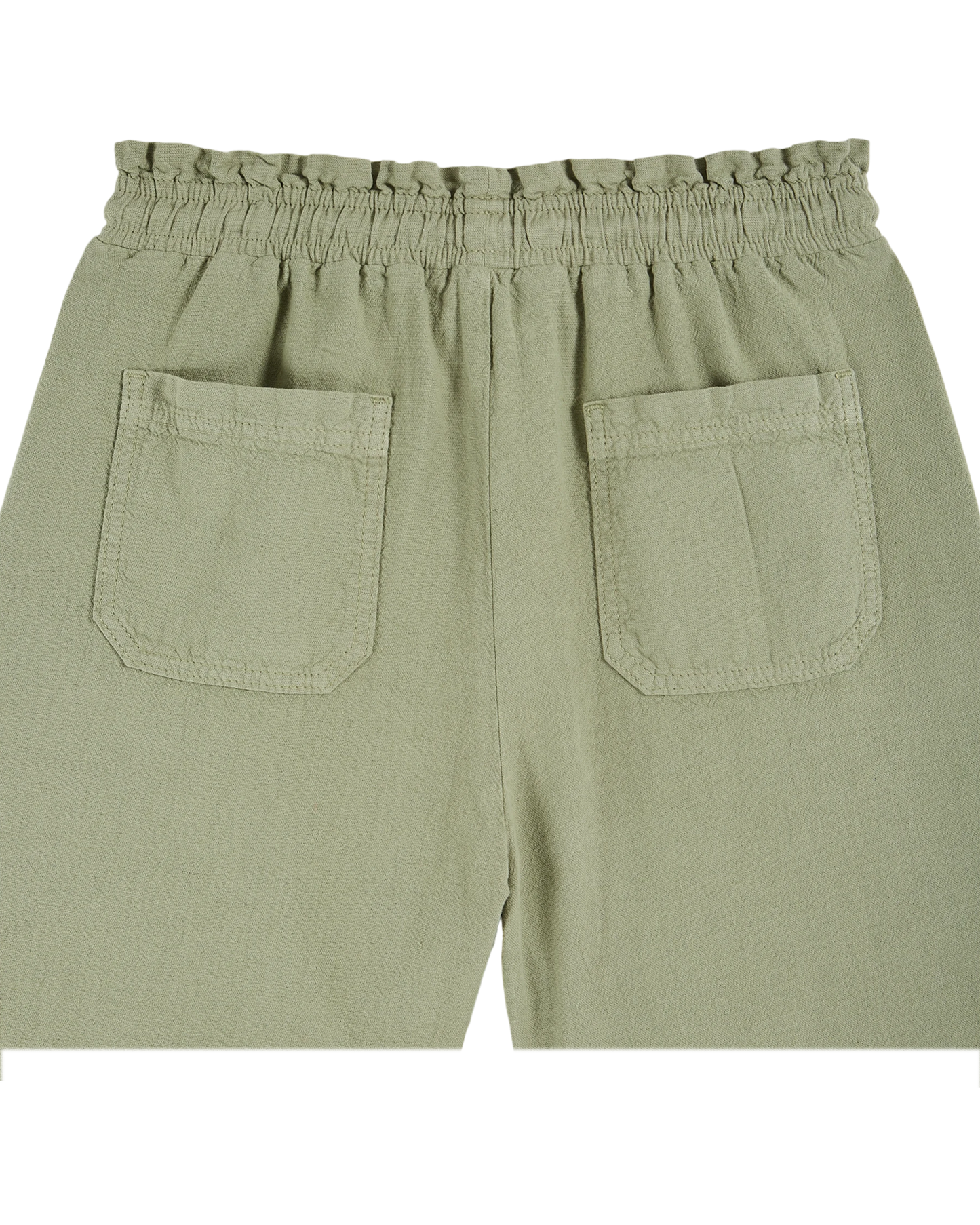 Pantalon wide coton lin amande