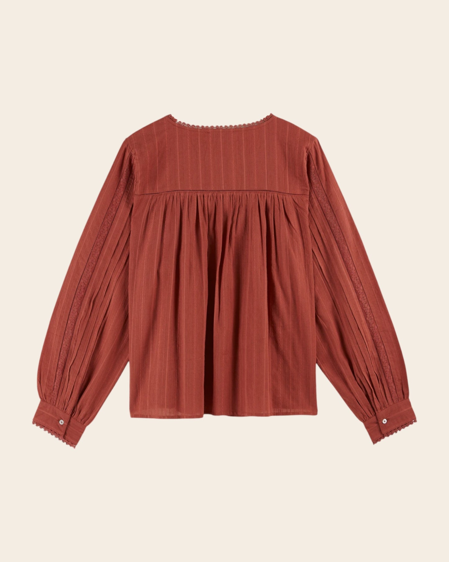 Blouse - Dentelle brique