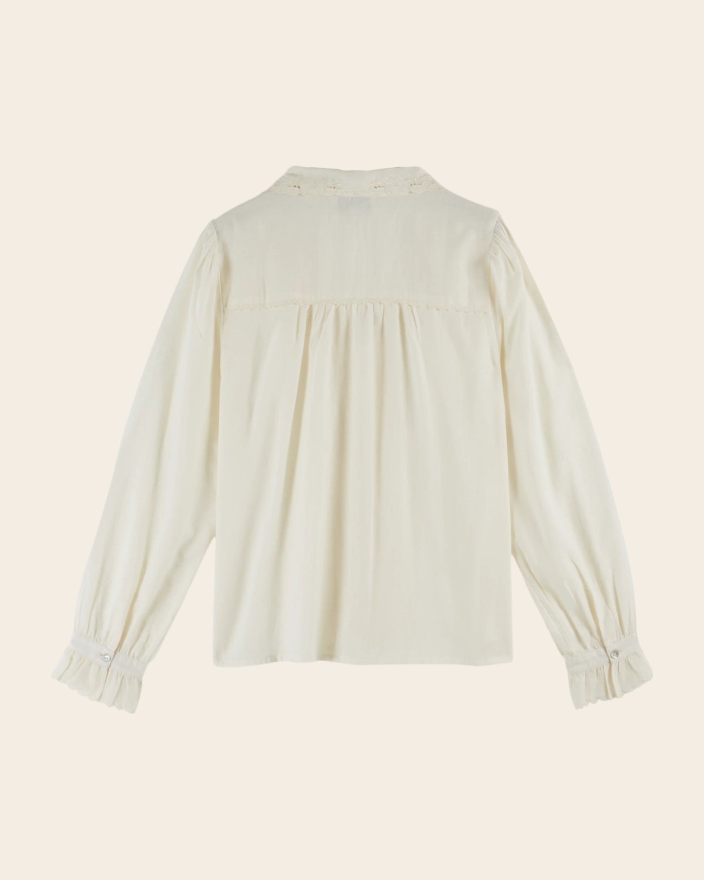 Blouse - Brodé en coton écru