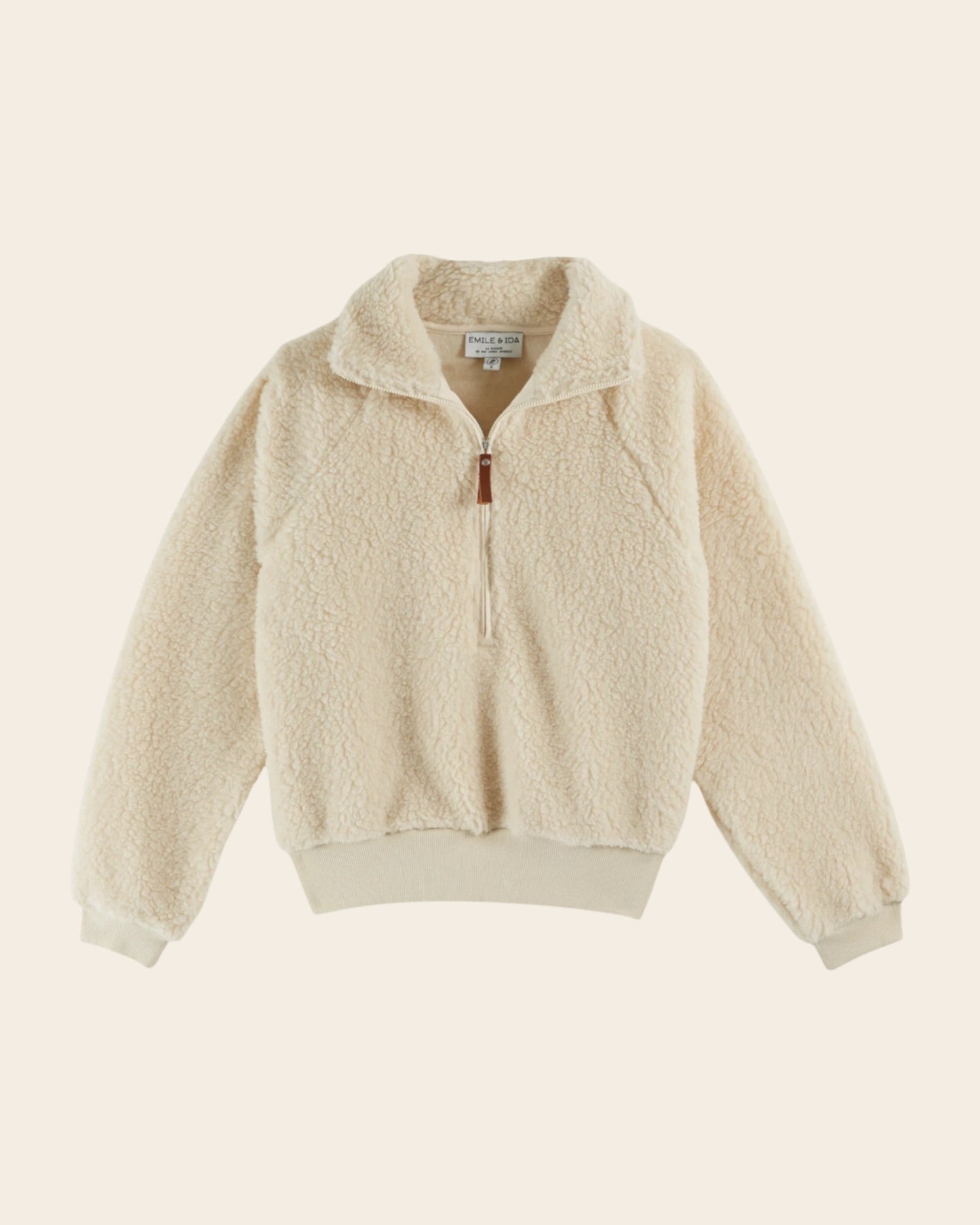 Sweat zippé - Sherpa écru