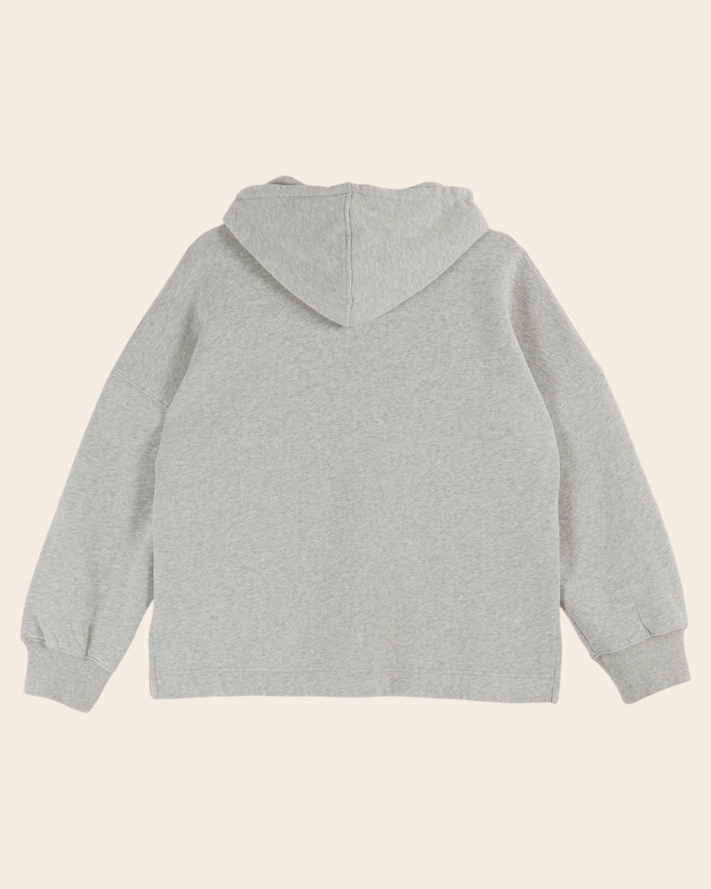 Sweat à capuche - Coton bio gris chiné