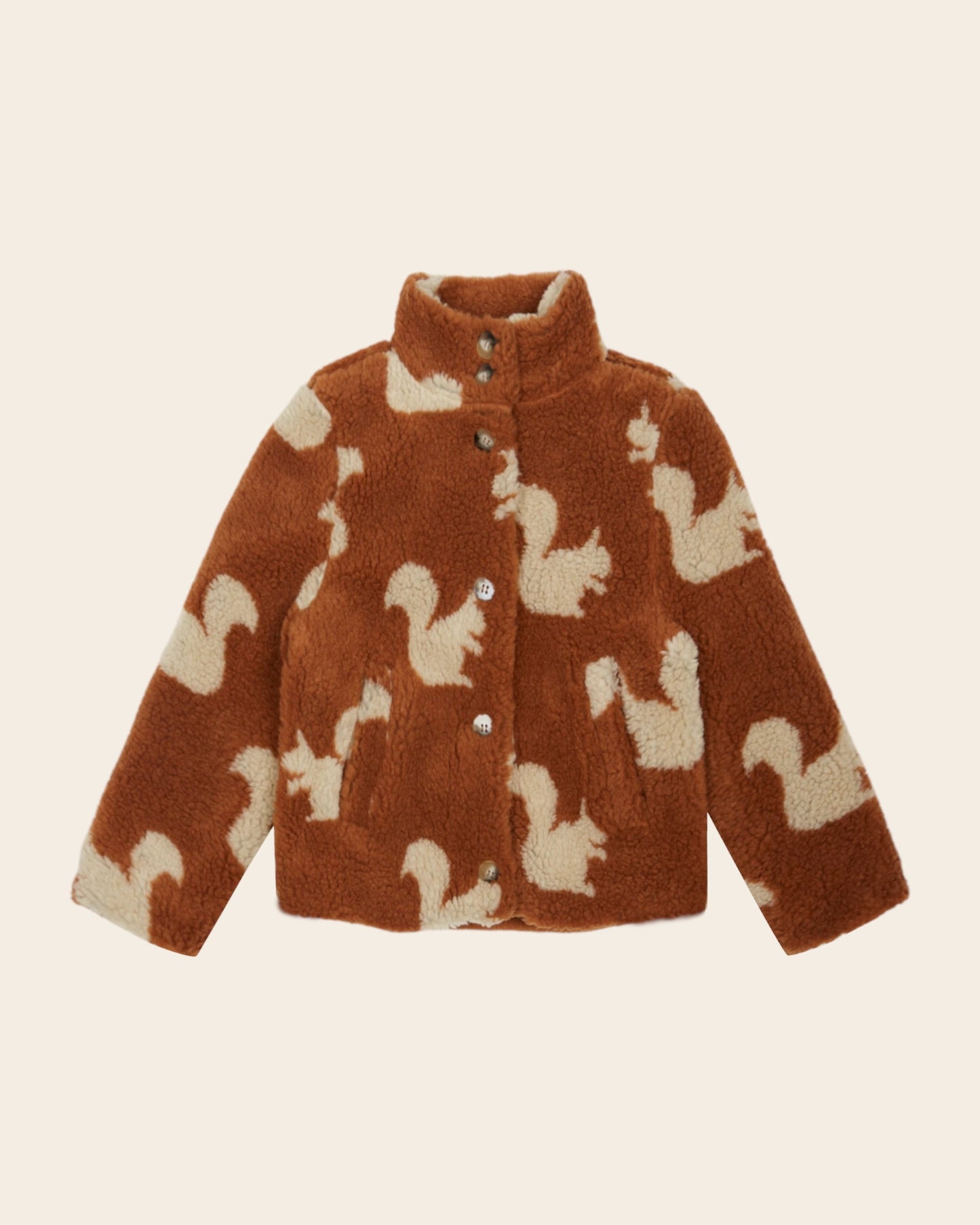 Veste - Sherpa écureuils marron