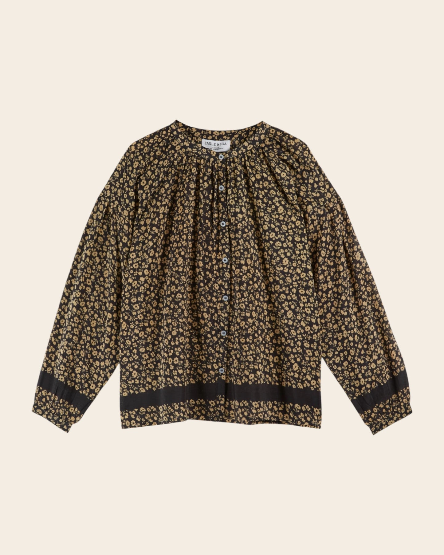 Blouse - Boutonné coton et soie anémone