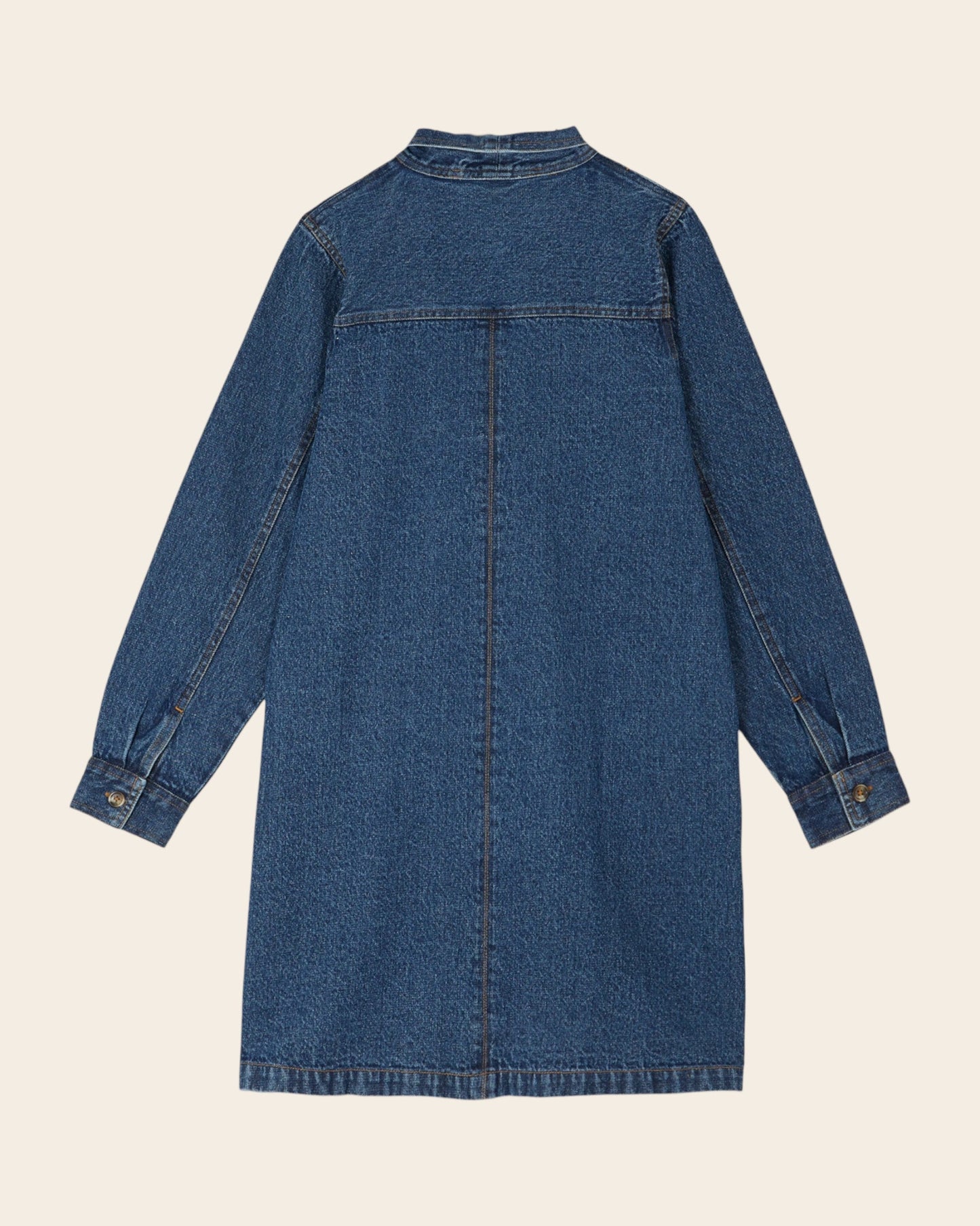 Robe - Col lavalière denim