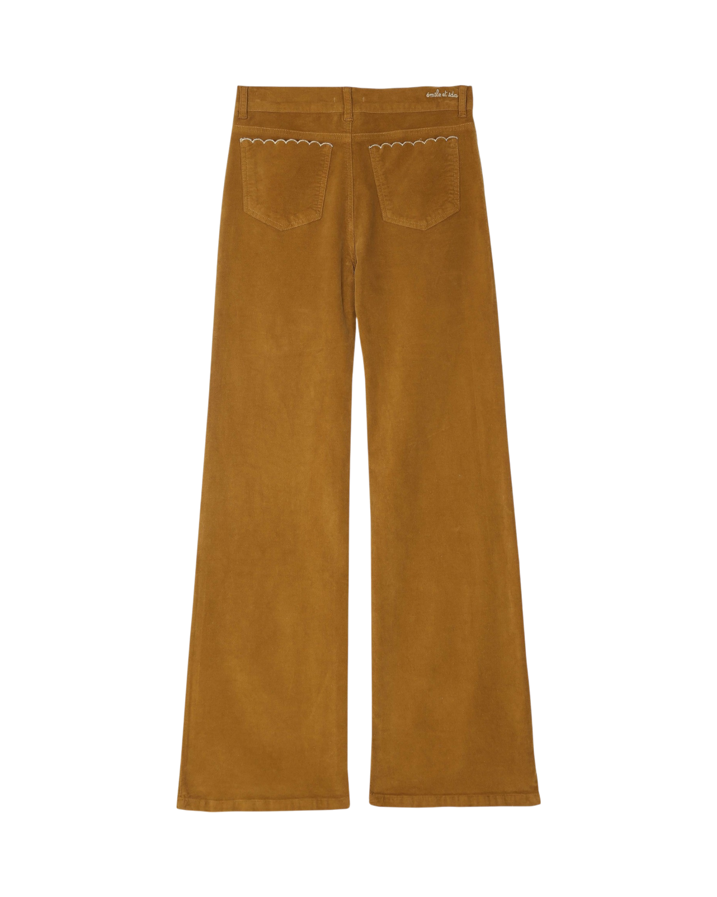 Pantalon velours flare écorce