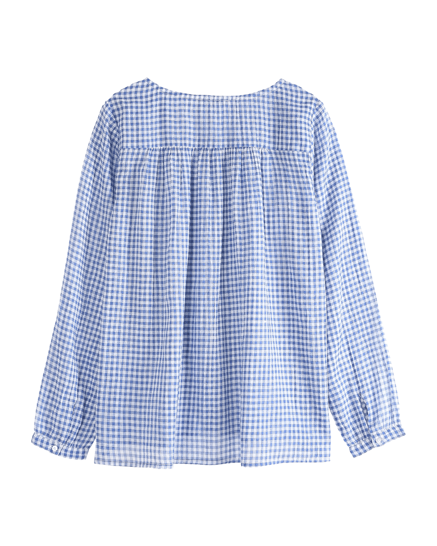 Blouse vichy bleu et blanc