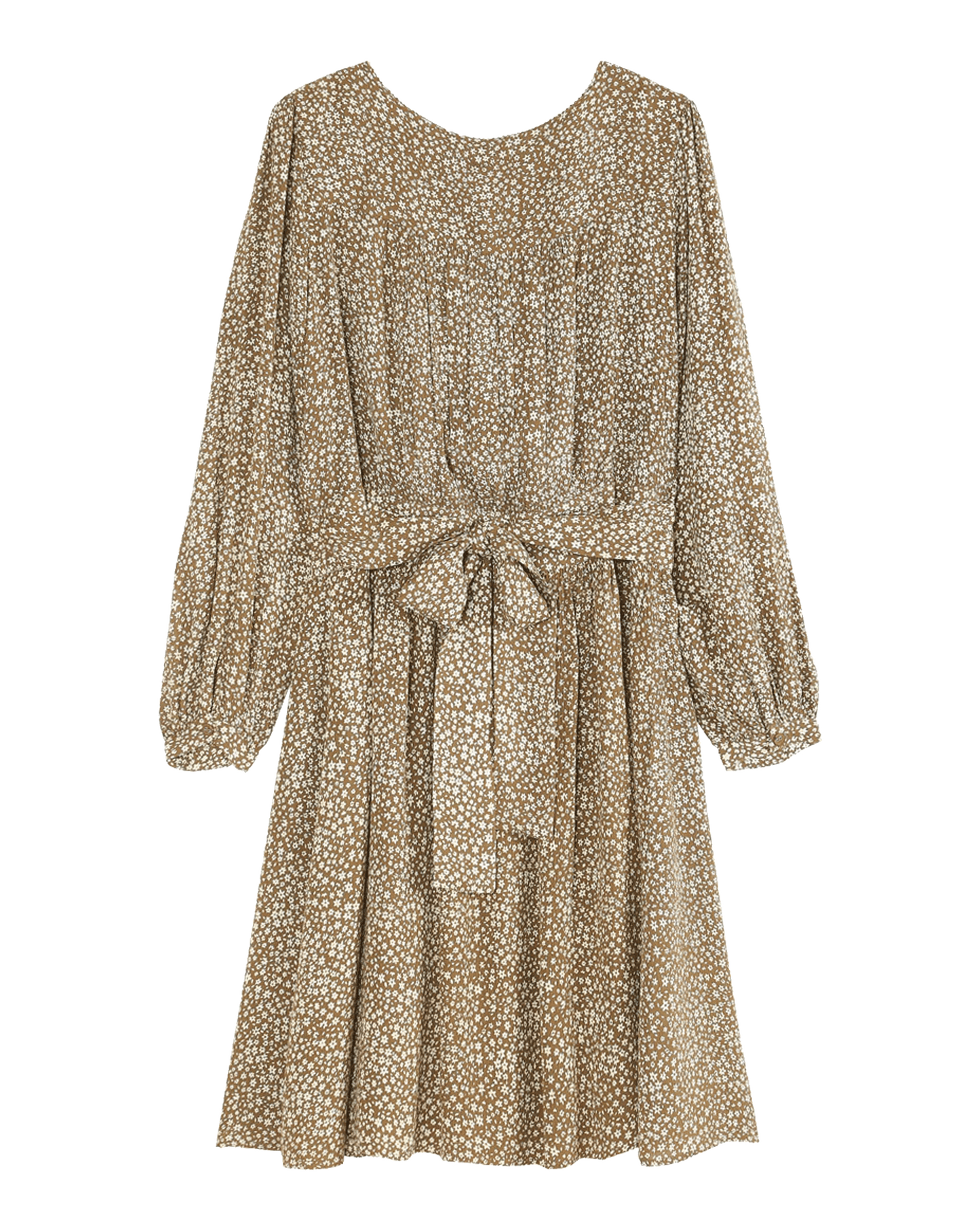 Robe portefeuille imprimée beige