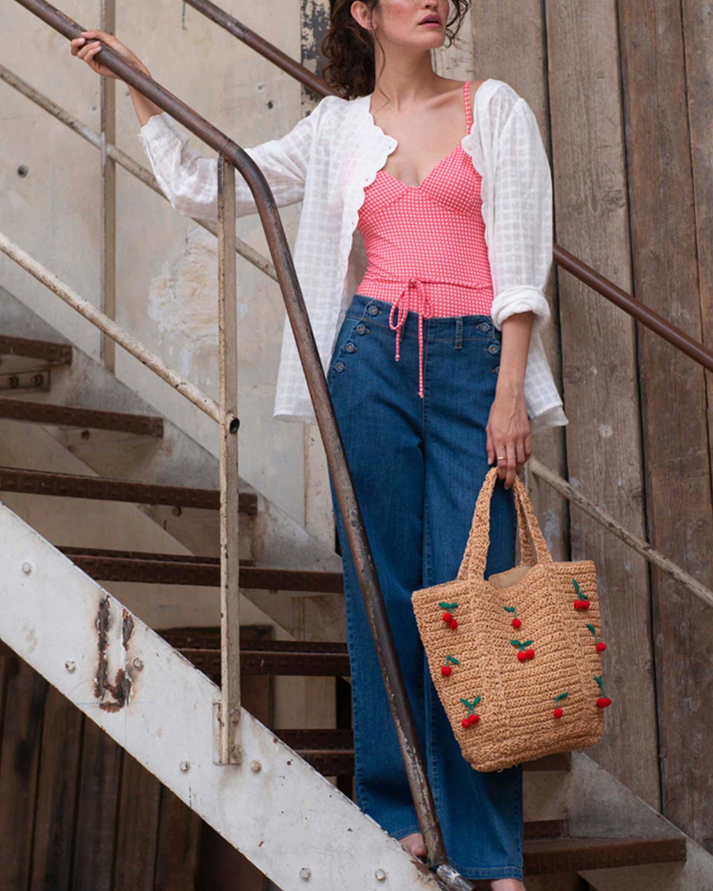 Pantalon à pont denim coton bio bleu