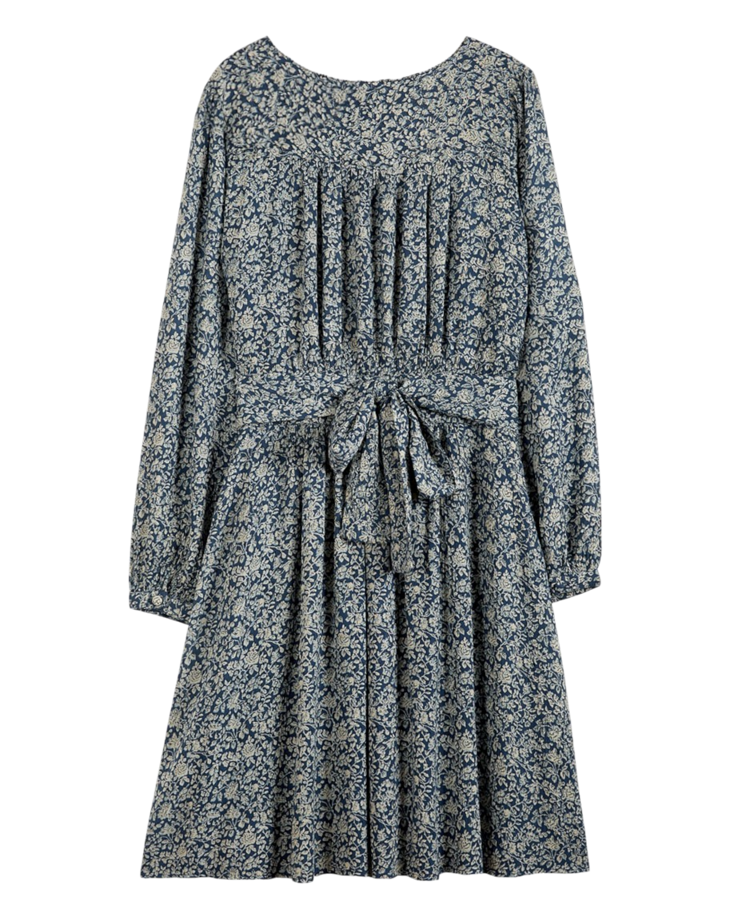 Robe viscose floral bleu foncé