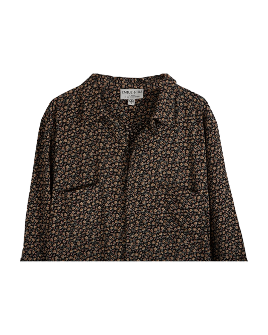 Combinaison viscose floral noir