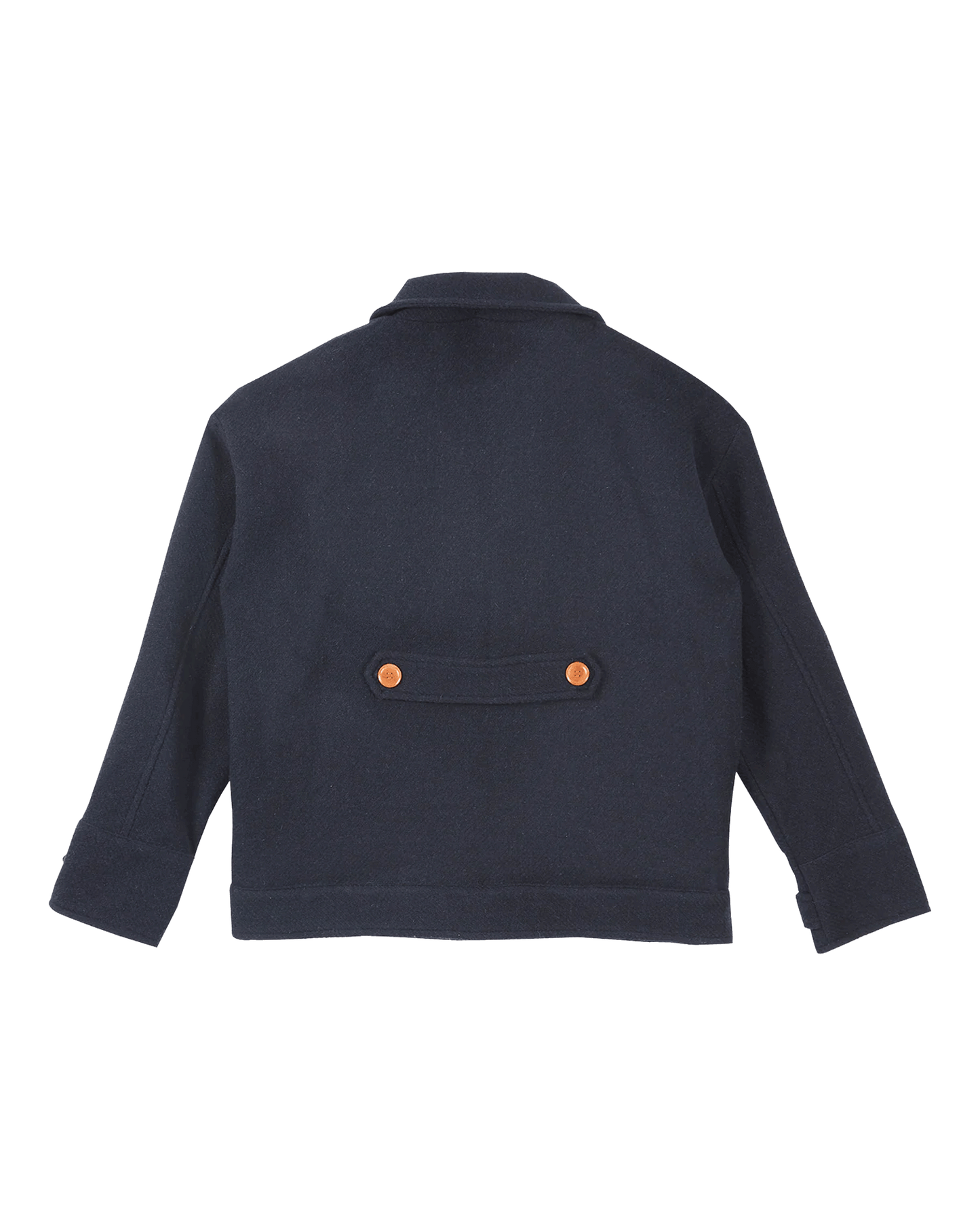 Blouson laine recyclée marine