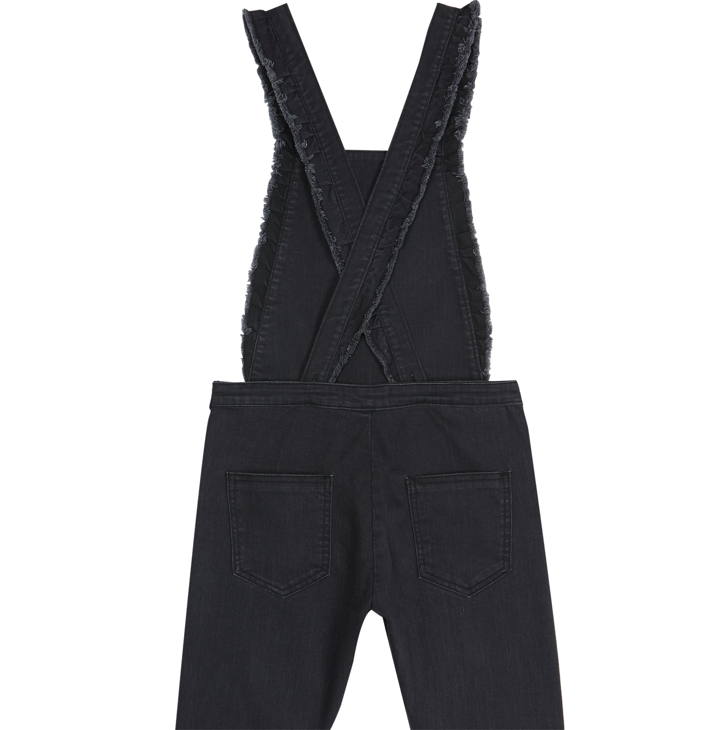 Salopette denim dos croisé noir
