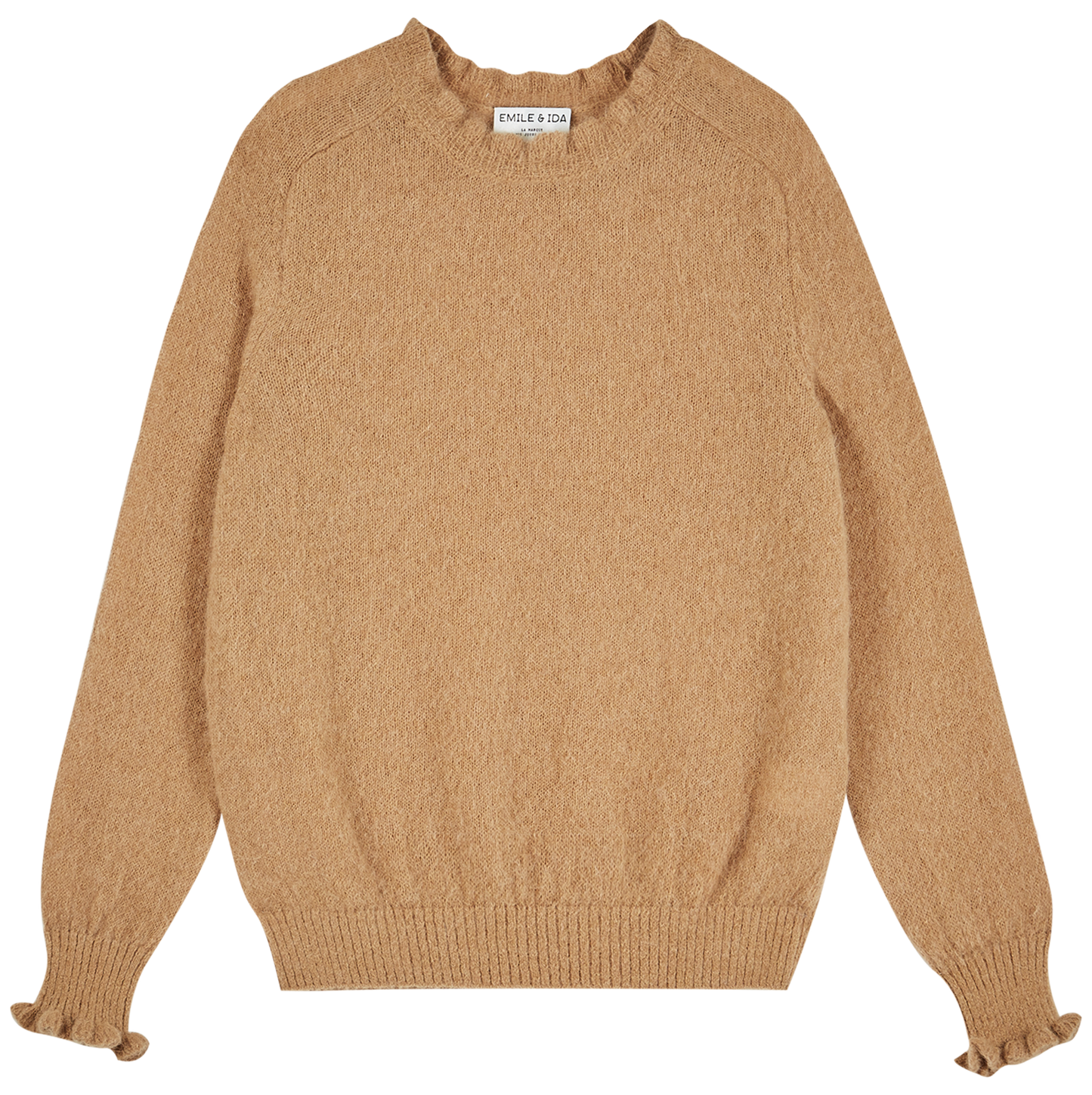 Pull over laine d'alpaga paille