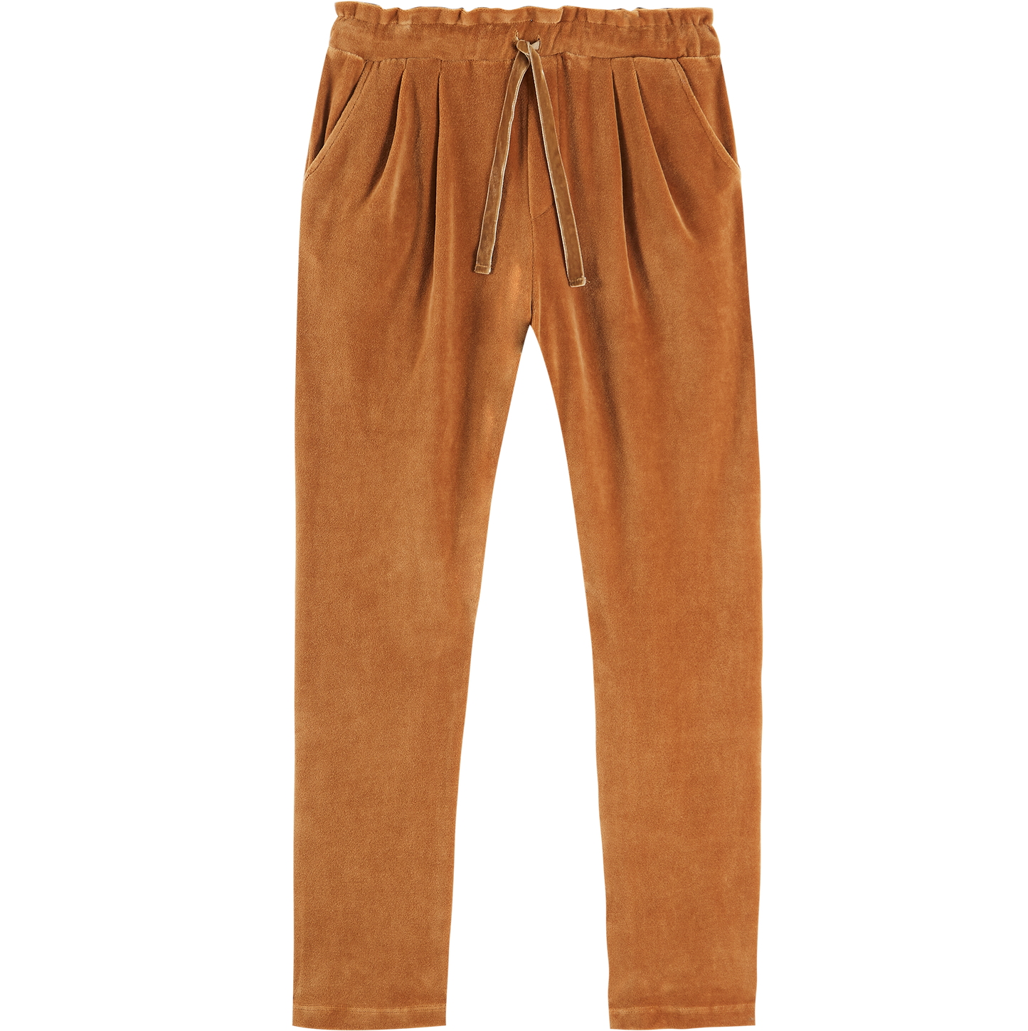 Pantalon éponge velours noix