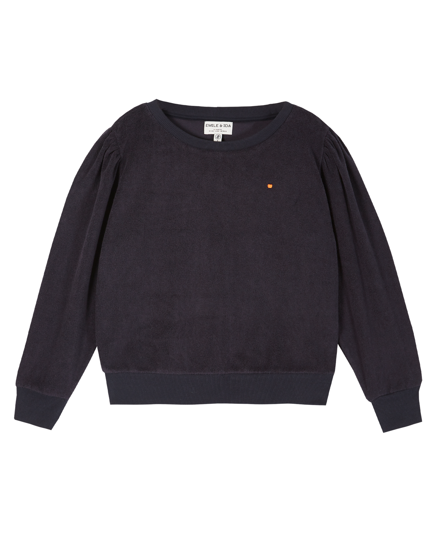Sweatshirt éponge bitume