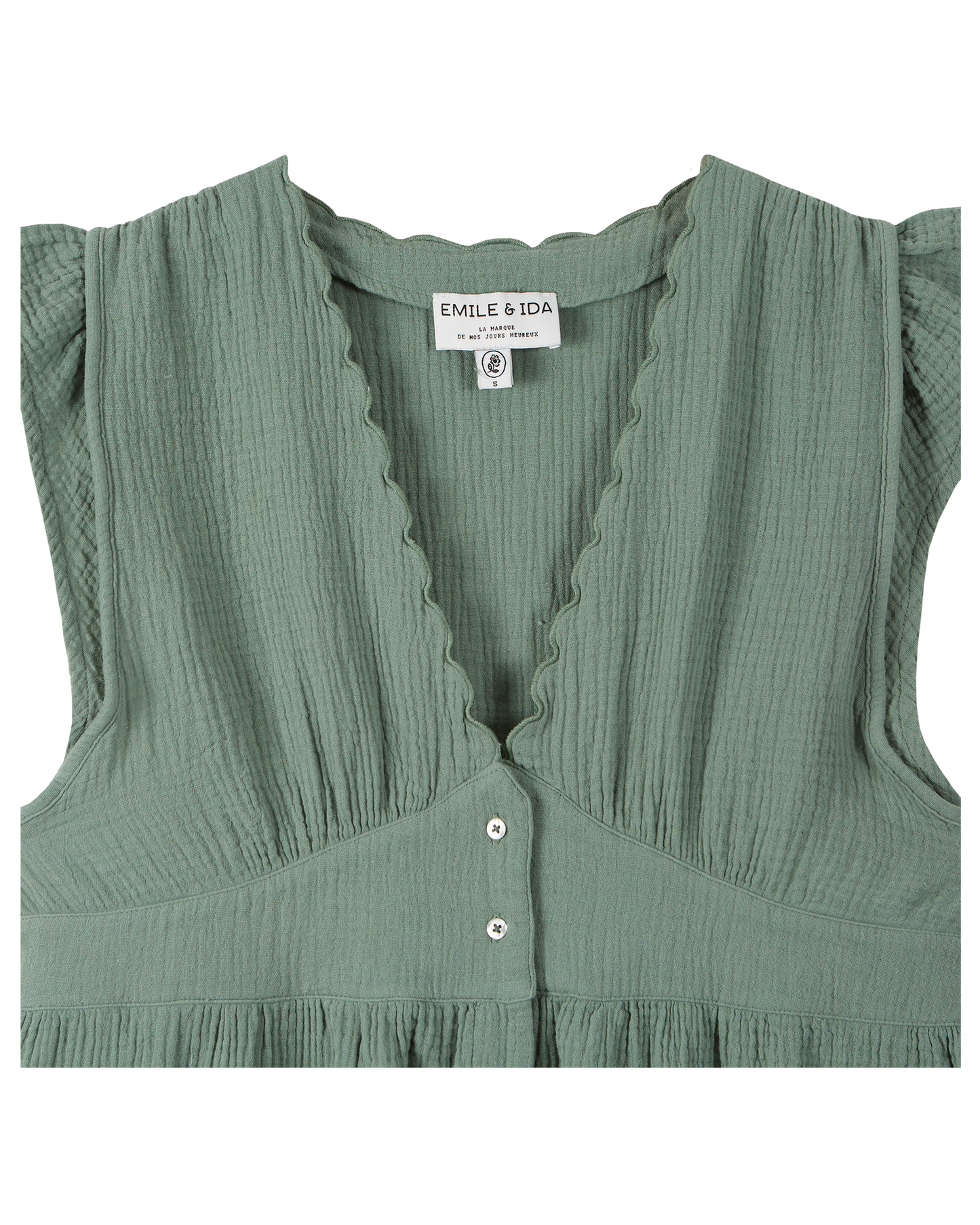 Robe gaze de coton amande