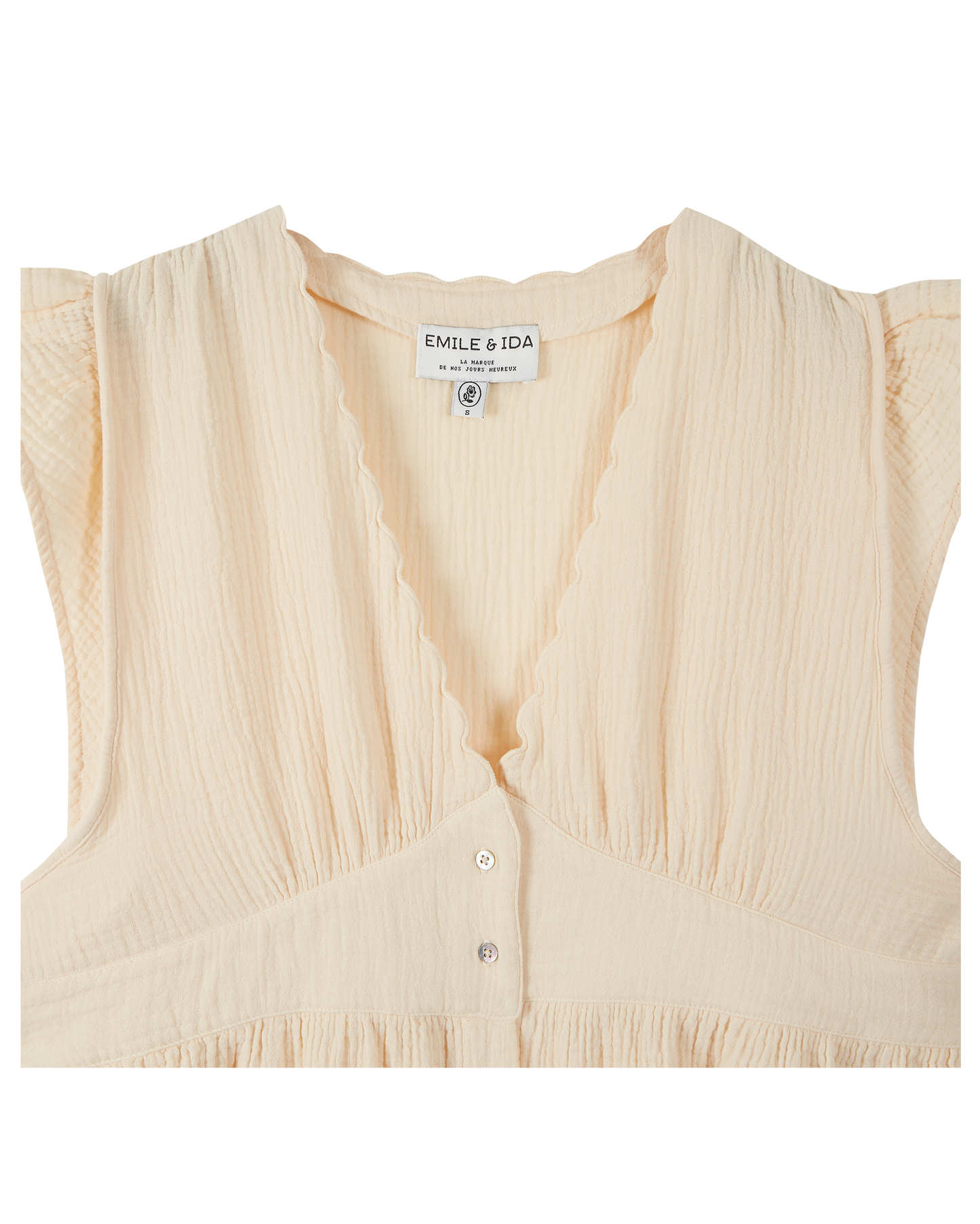 Robe gaze de coton crème