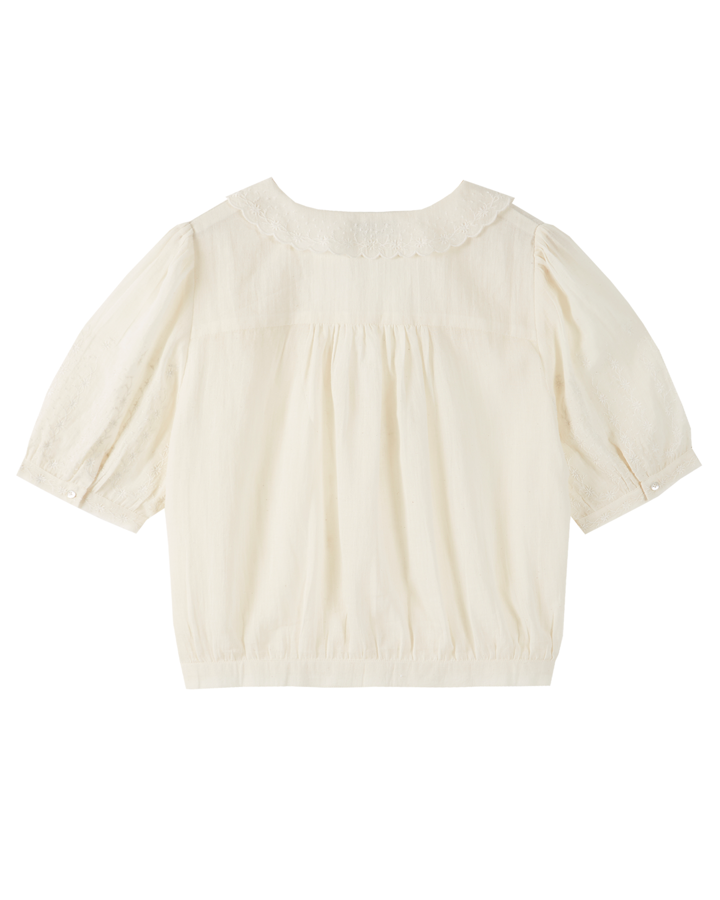 Blouse coton vintage écru