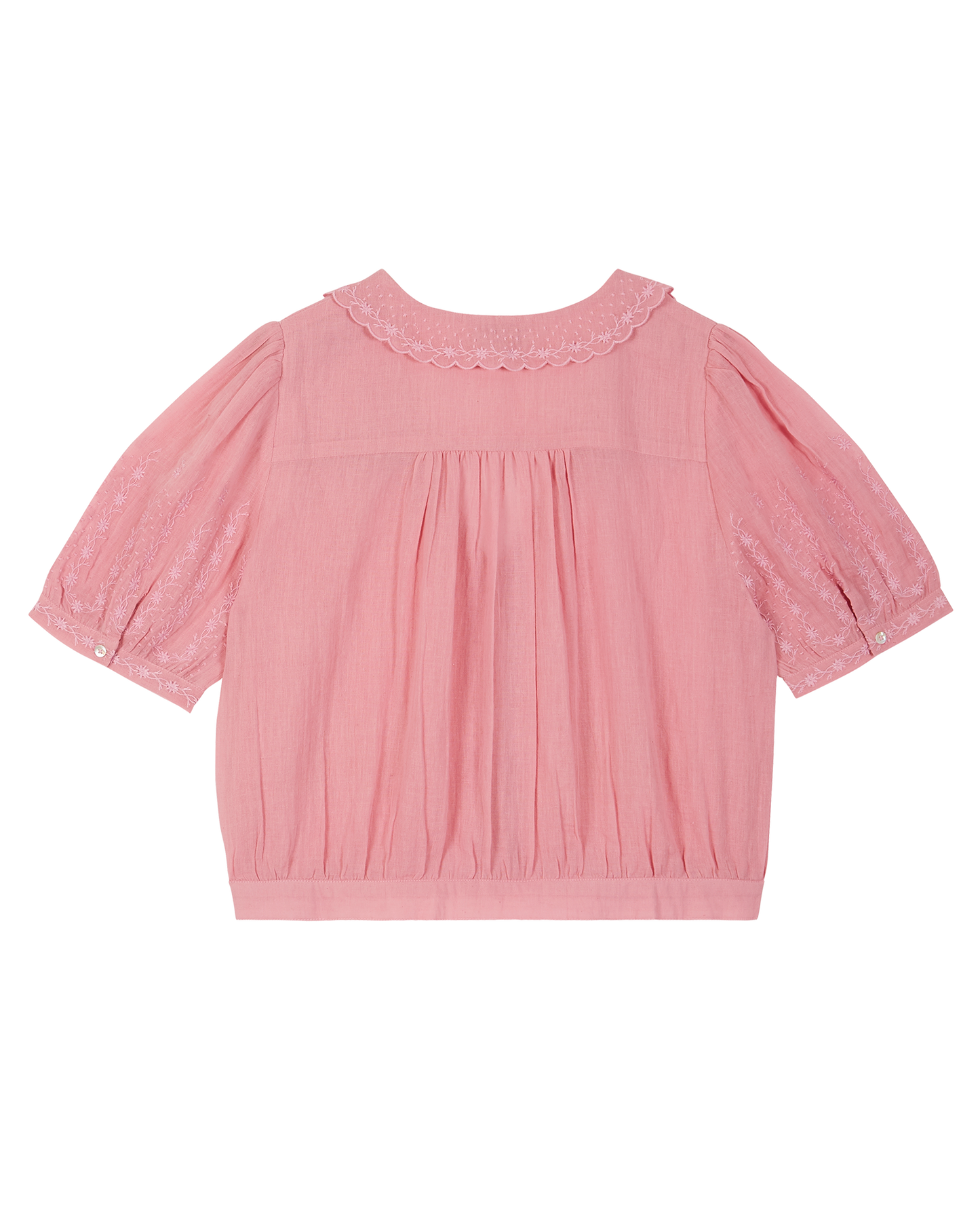 Blouse coton vintage rose