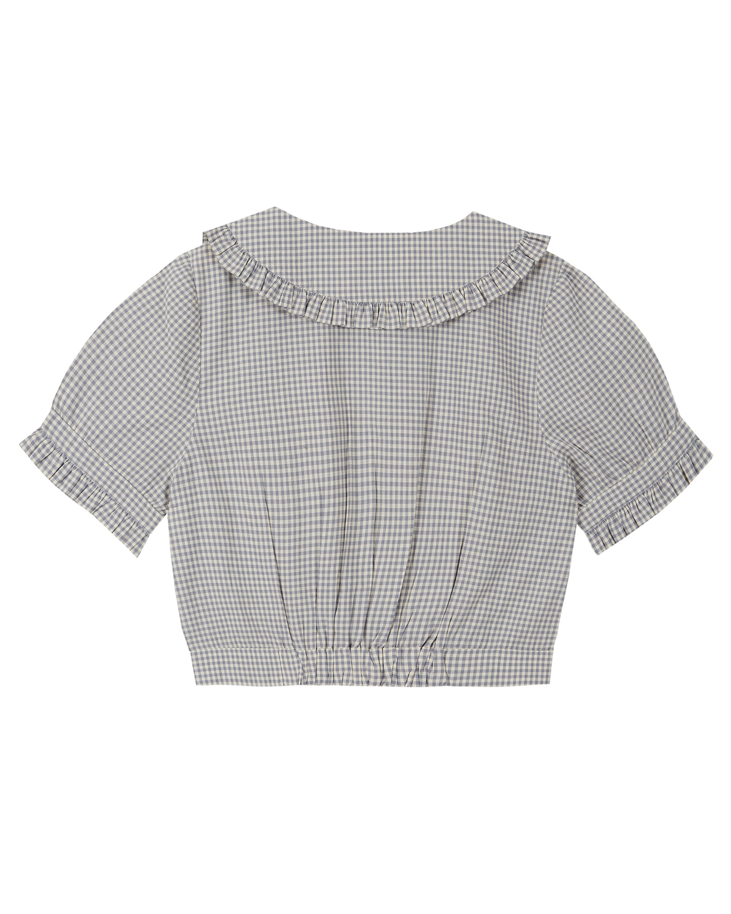 Blouse coton vichy bleu