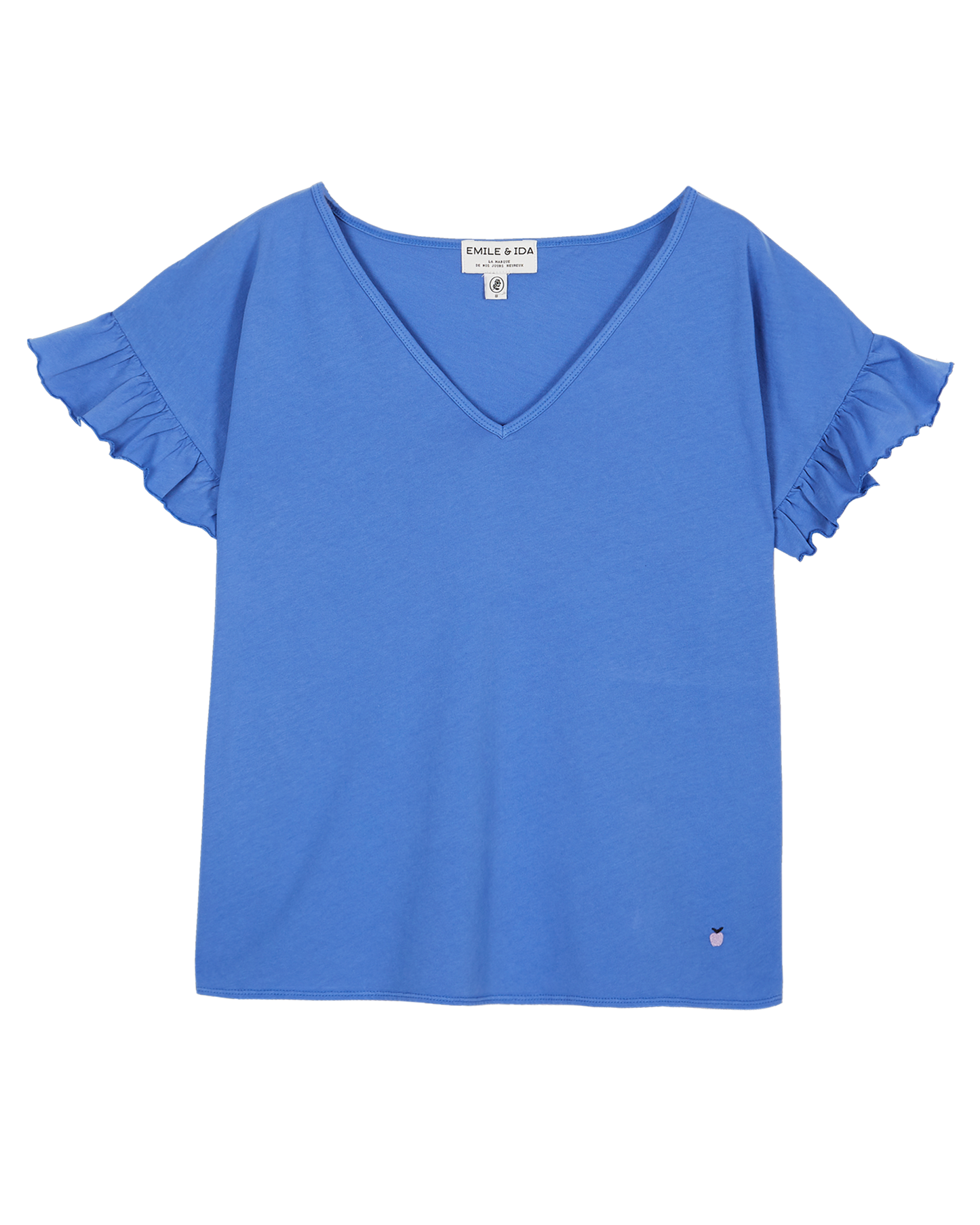 Tee-shirt coton bio céleste