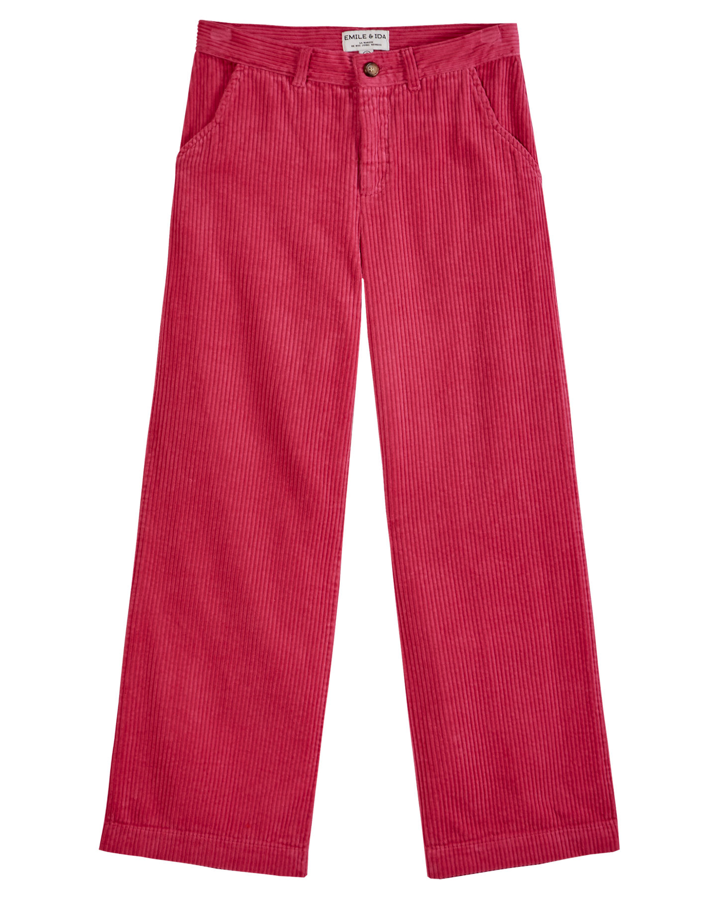 Pantalon ample velours fushia