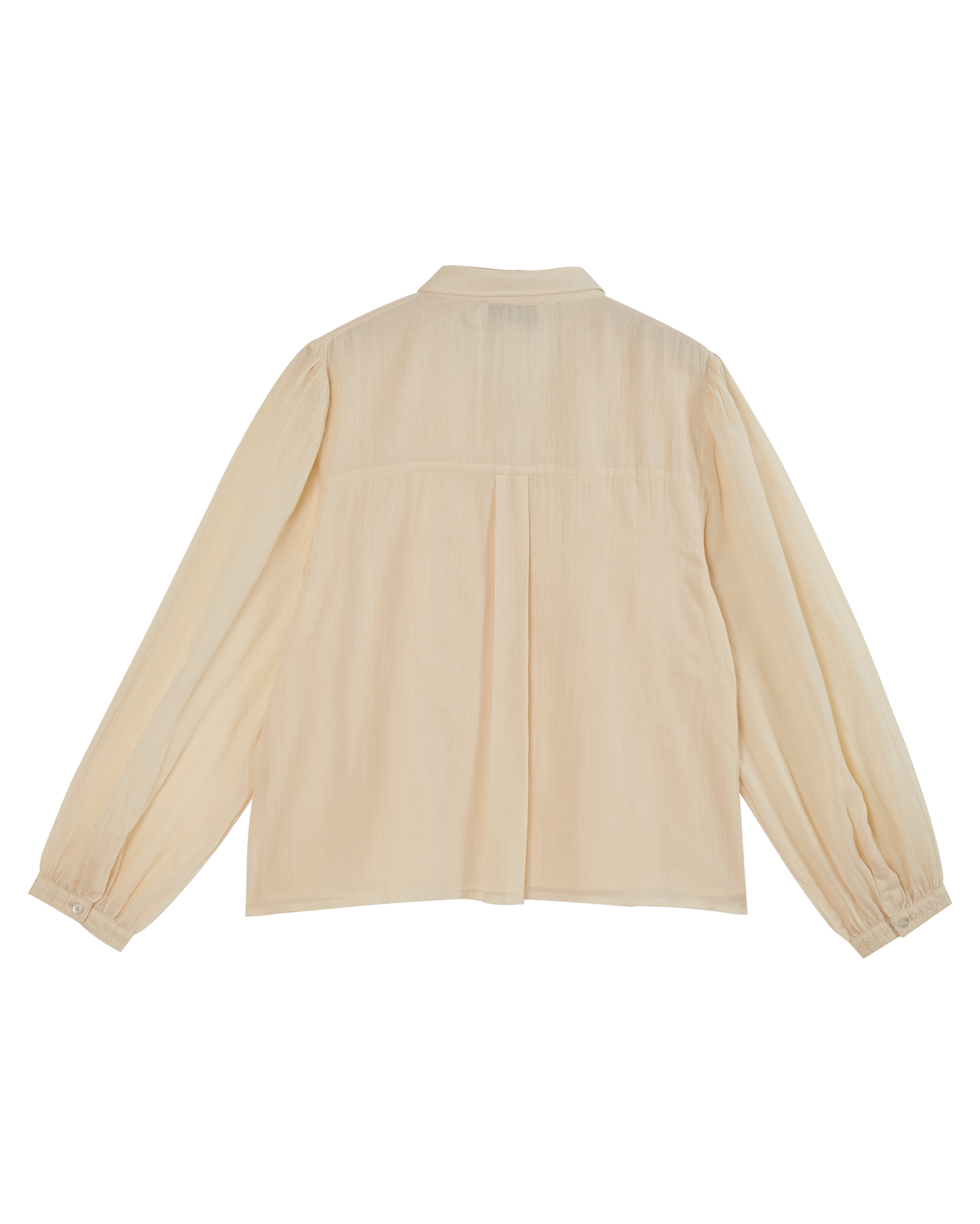 Blouse plissée écru