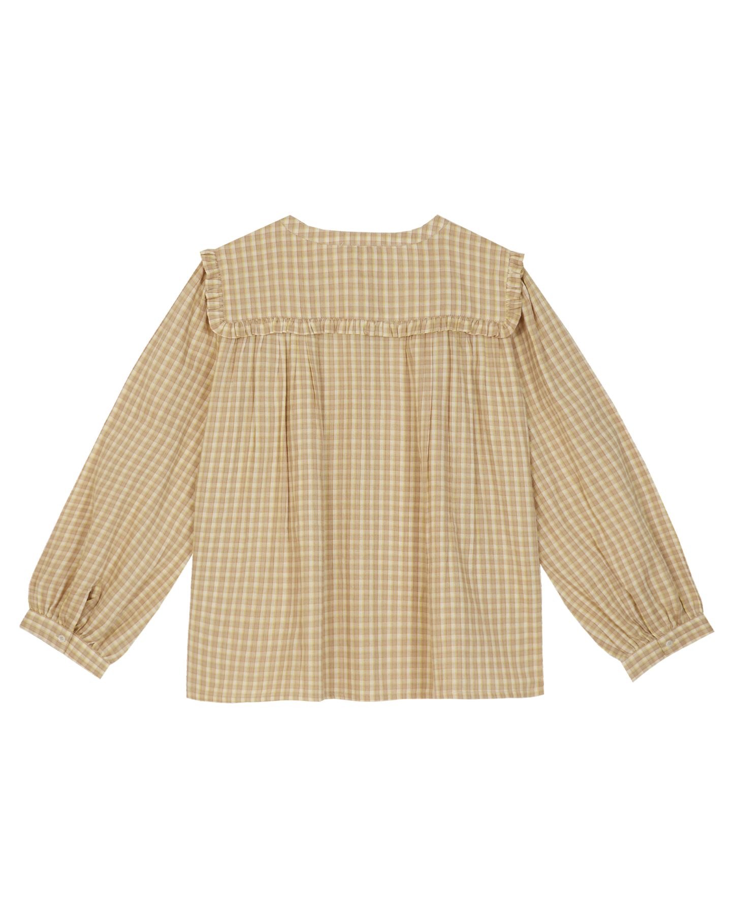 Blouse col marin carreaux brigitte jaune
