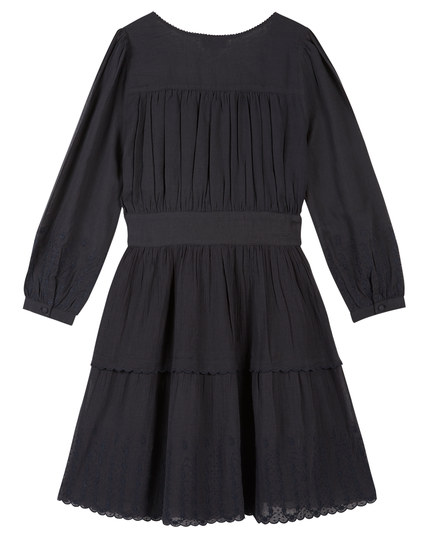 Robe portefeuille vintage coton bitume