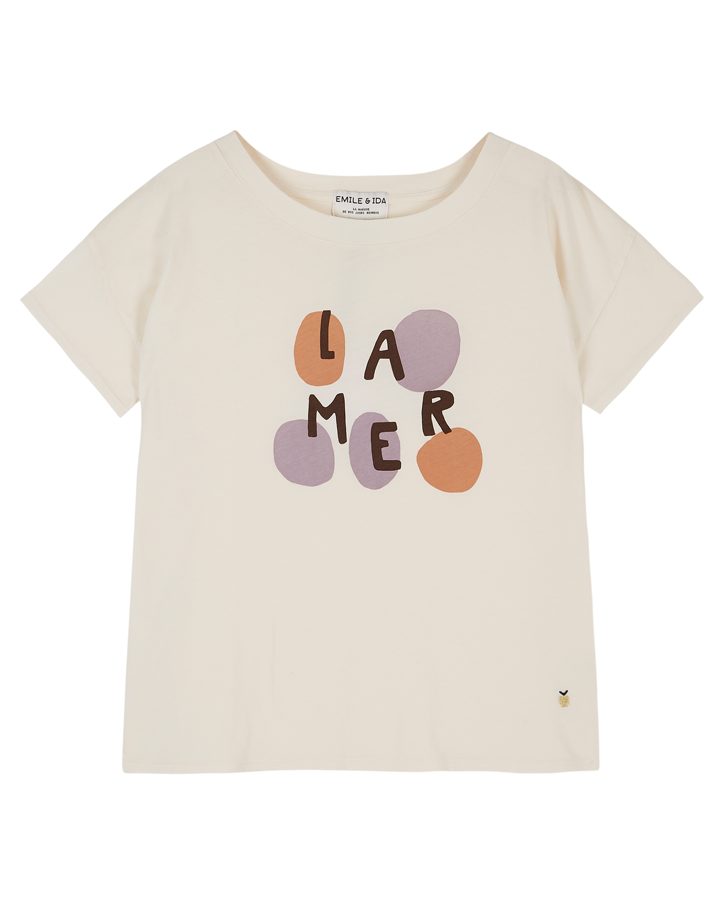 Tee-shirt coton bio écru La mer