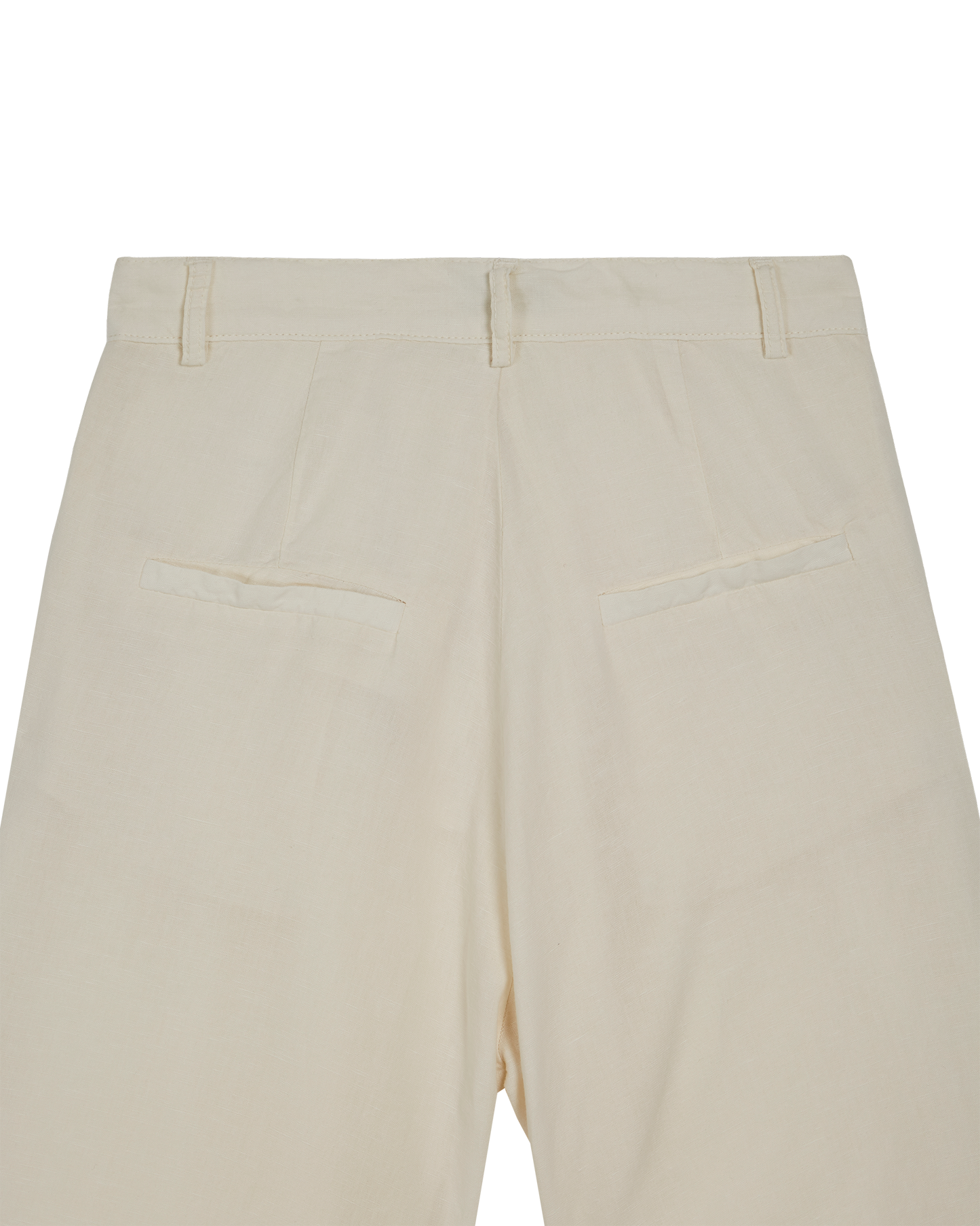 Pantalon palazzo lin et coton blanc cassé