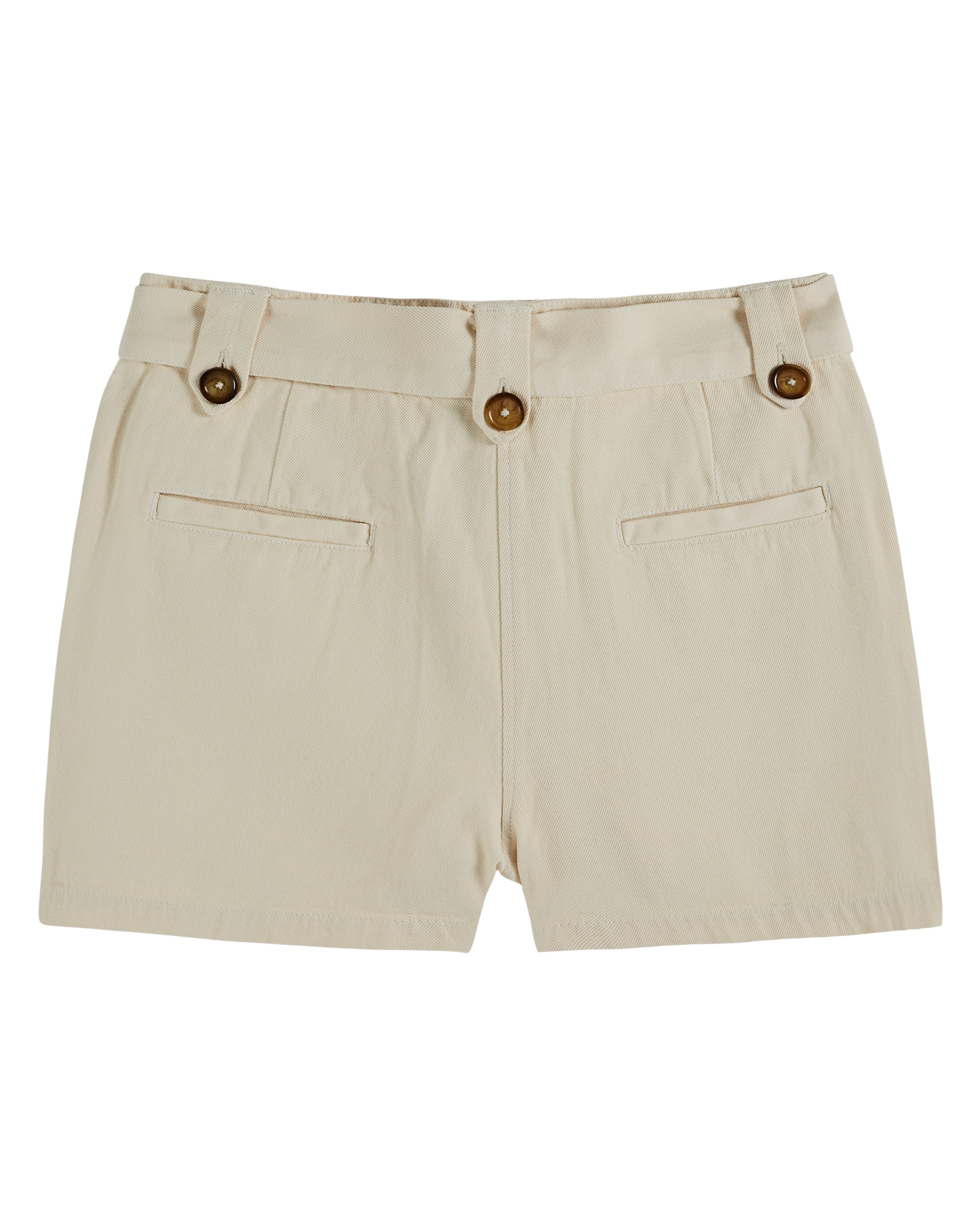 Short toile de coton écru