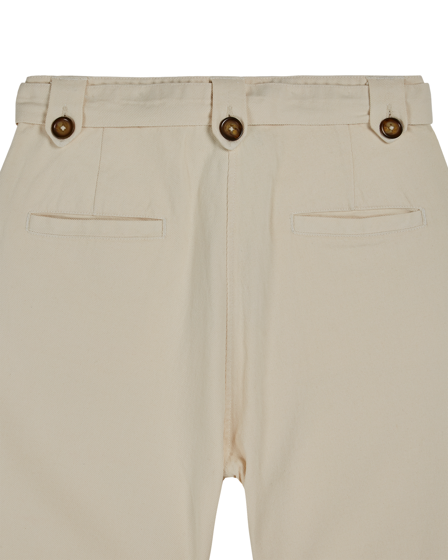 Pantalon toile de coton écru