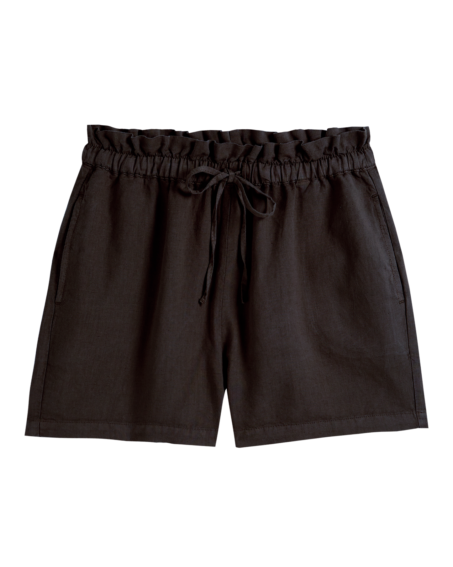 Short ample lin et coton bitume