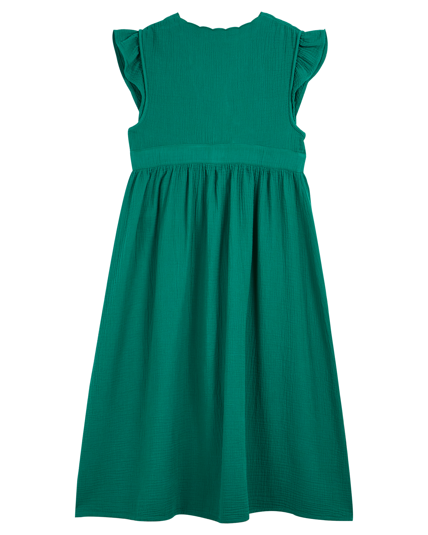 Robe midi gaze de coton haricot