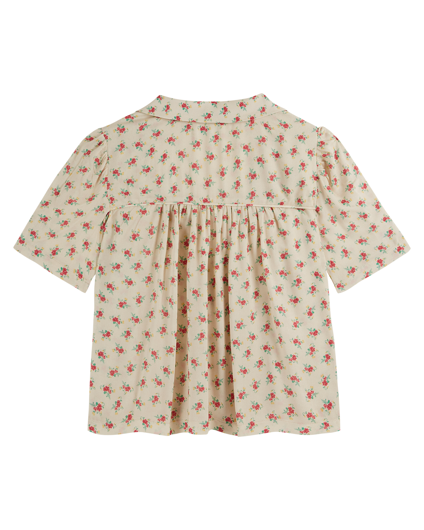 Chemisette à fleurs beige