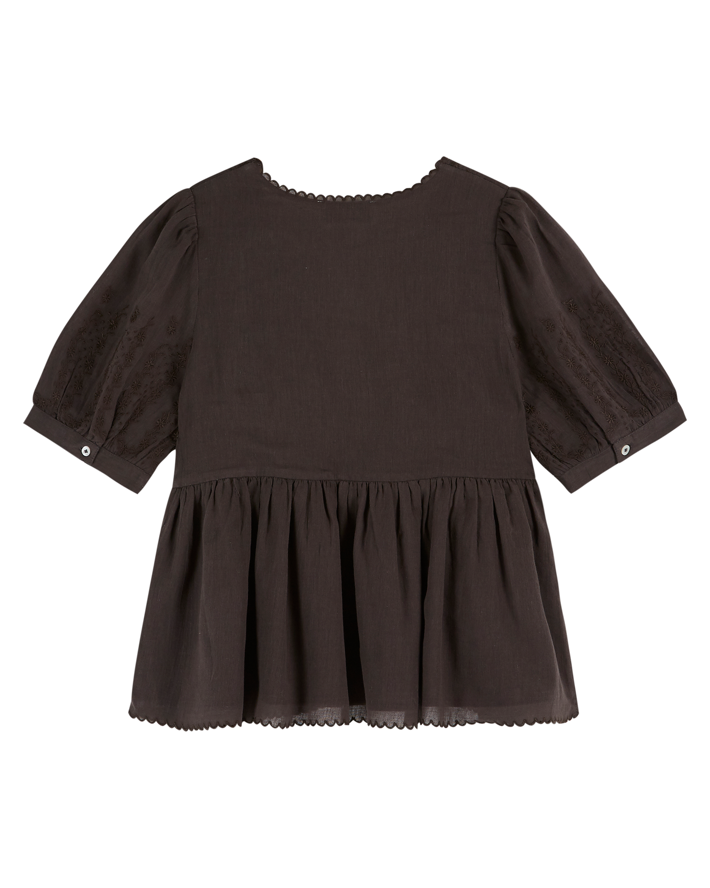 Blouse voile de coton bitume