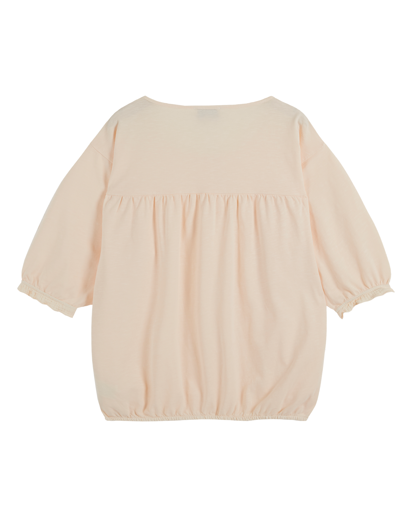 T-shirt coton bio flammé crème