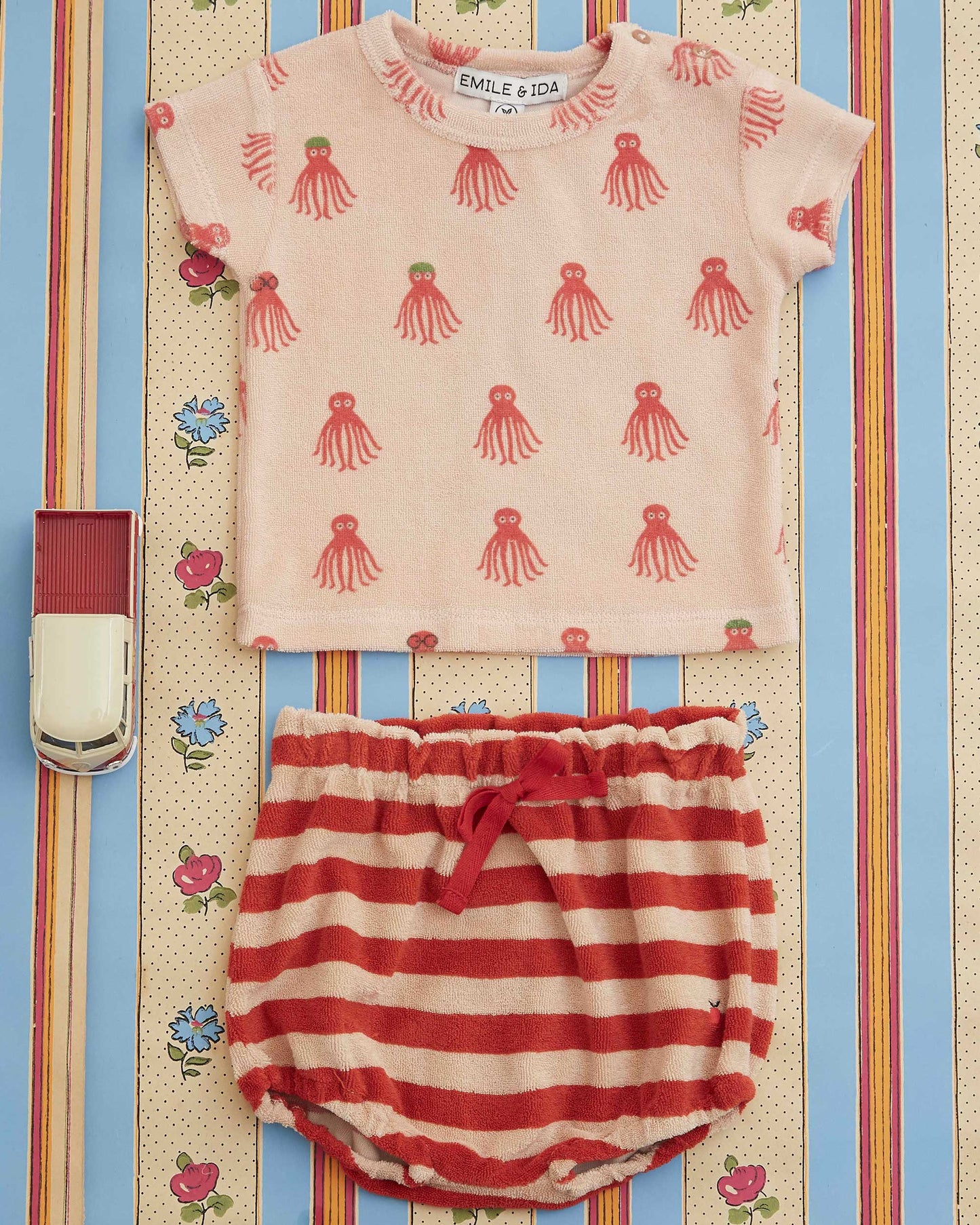 T-shirt éponge octopus rouge