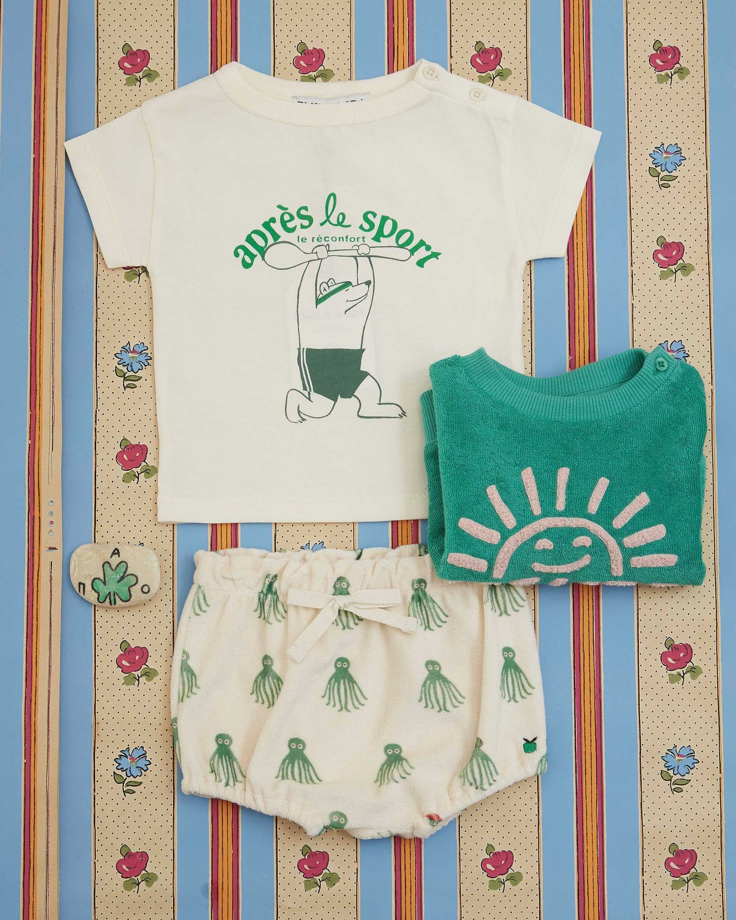 T-shirt coton bio après le sport écru