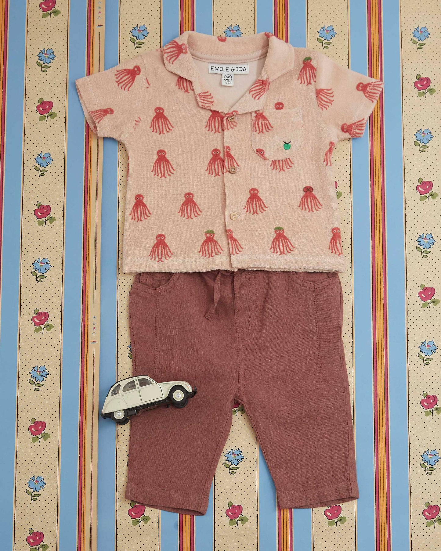 Pantalon lin coton terre
