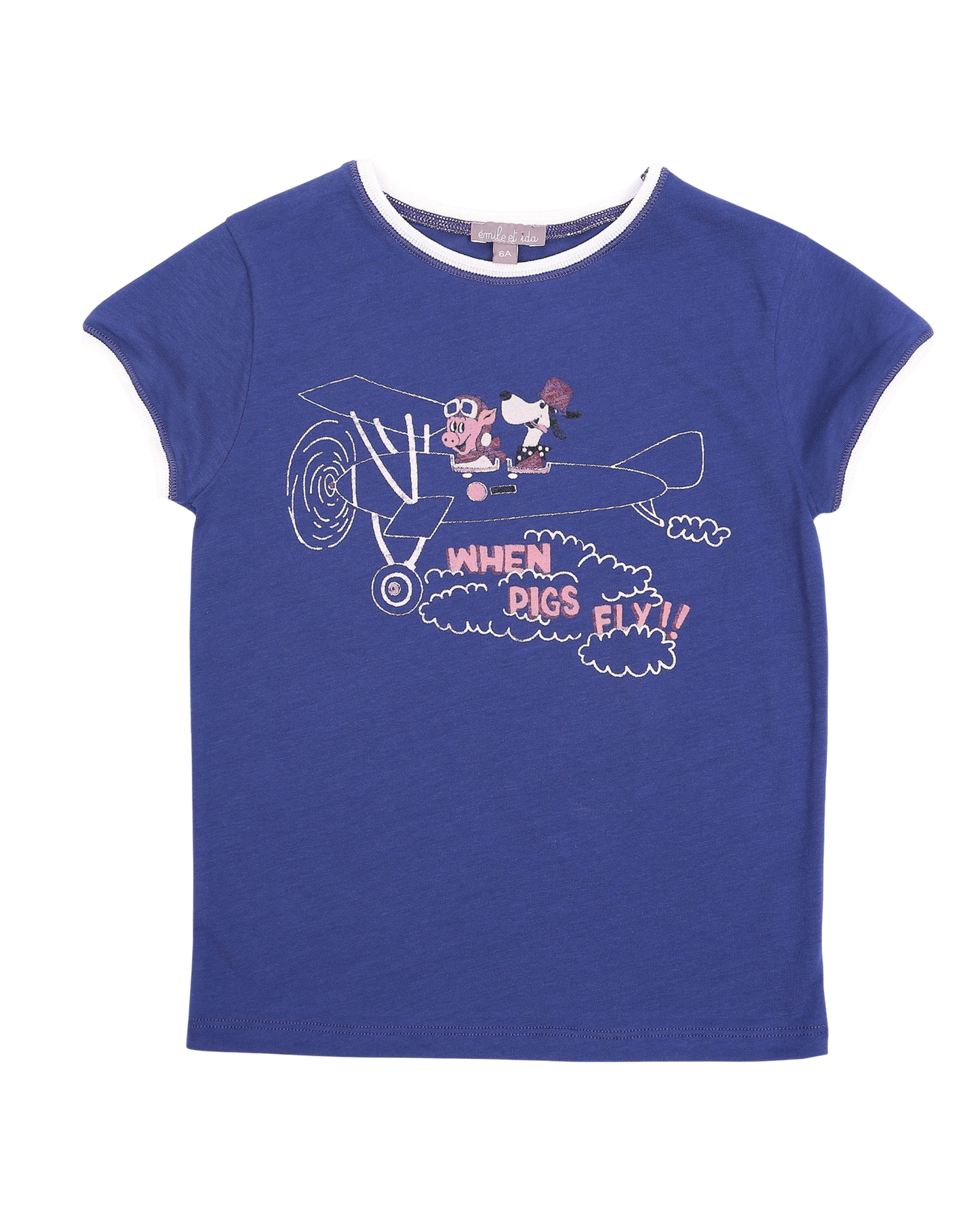 T-shirt vintage outremer aviateur bleu