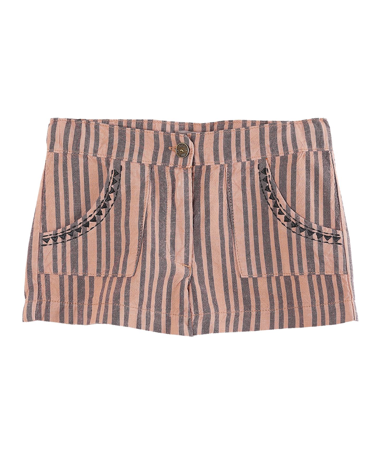 Short rayure terracotta