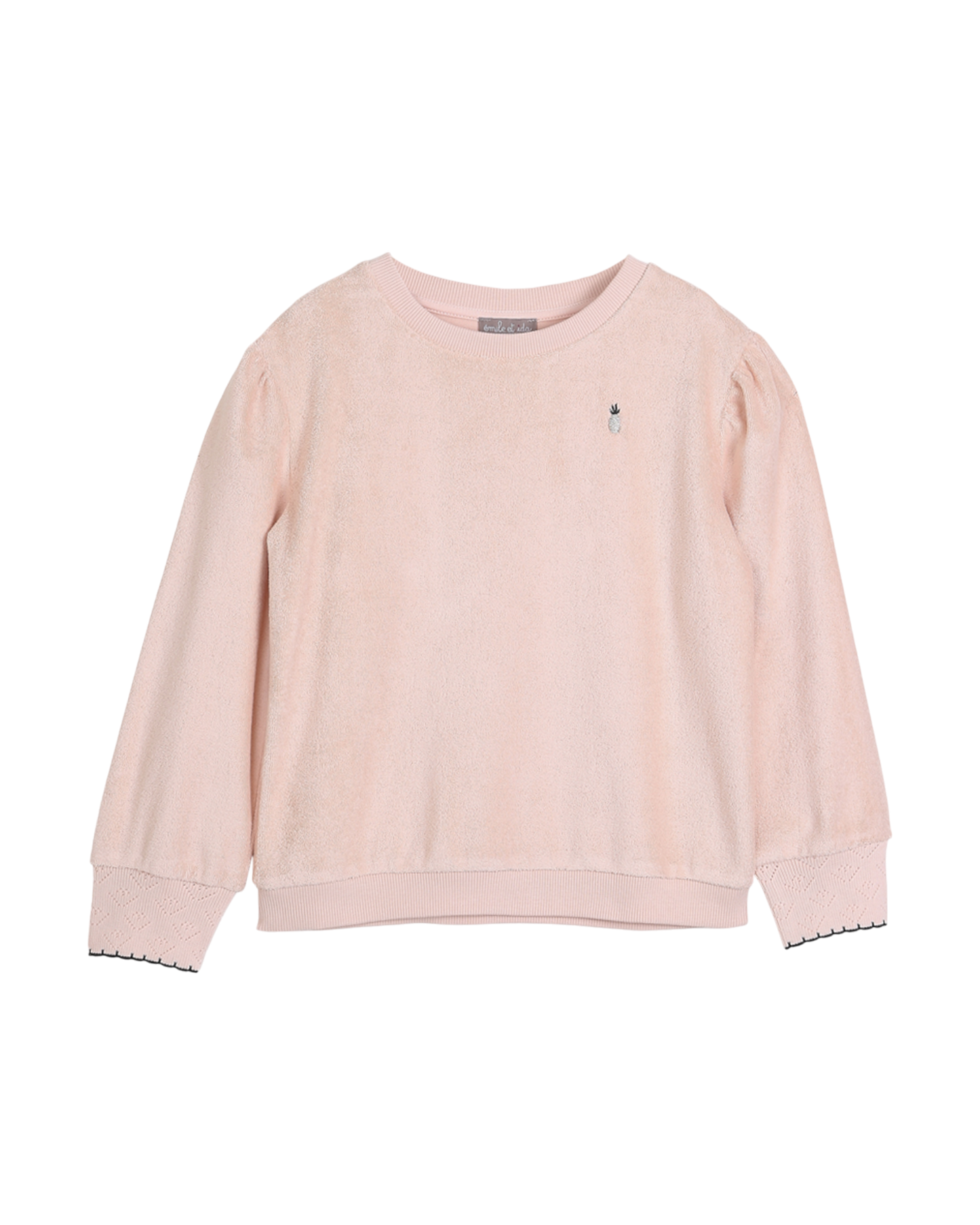 Sweat éponge coton bio rose