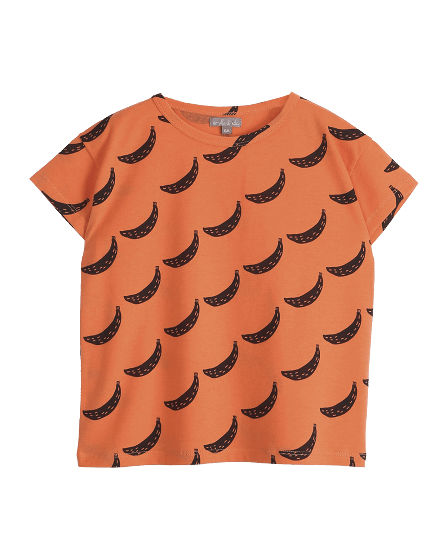 T-shirt coton bio bananes orange