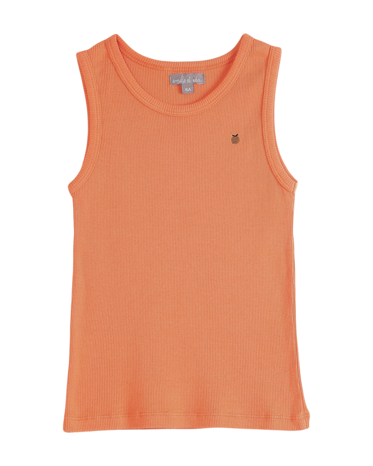 Débardeur en coton bio orange